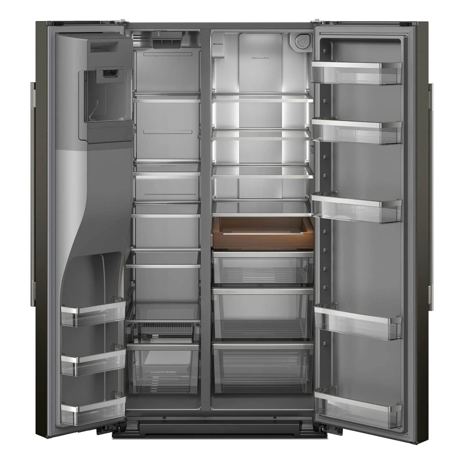 KitchenAid 36" 20.8 Cu. Ft. Black Ore Counter-Depth Side-by-Side Refrigerator - KRSC536RBE - Image 6