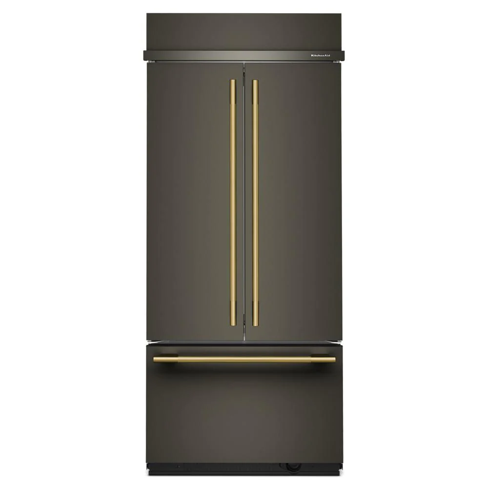 KitchenAid 36" 20.8 Cu. Ft. Black Ore Built-In French Door Refrigerator - KBFN536SBE - Image 5