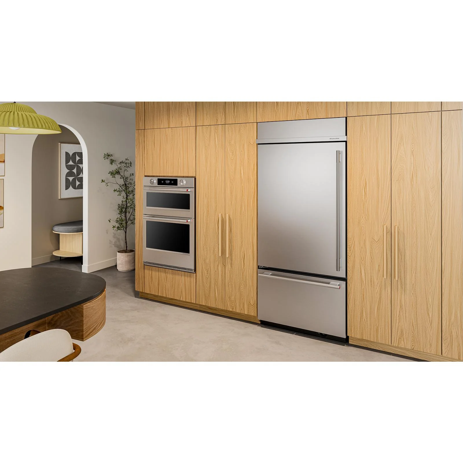 KitchenAid 36" 20.8 Cu. Ft. PrintShield Stainless Steel Built-In Bottom Mount Refrigerator - KBBL336SPS - Image 2
