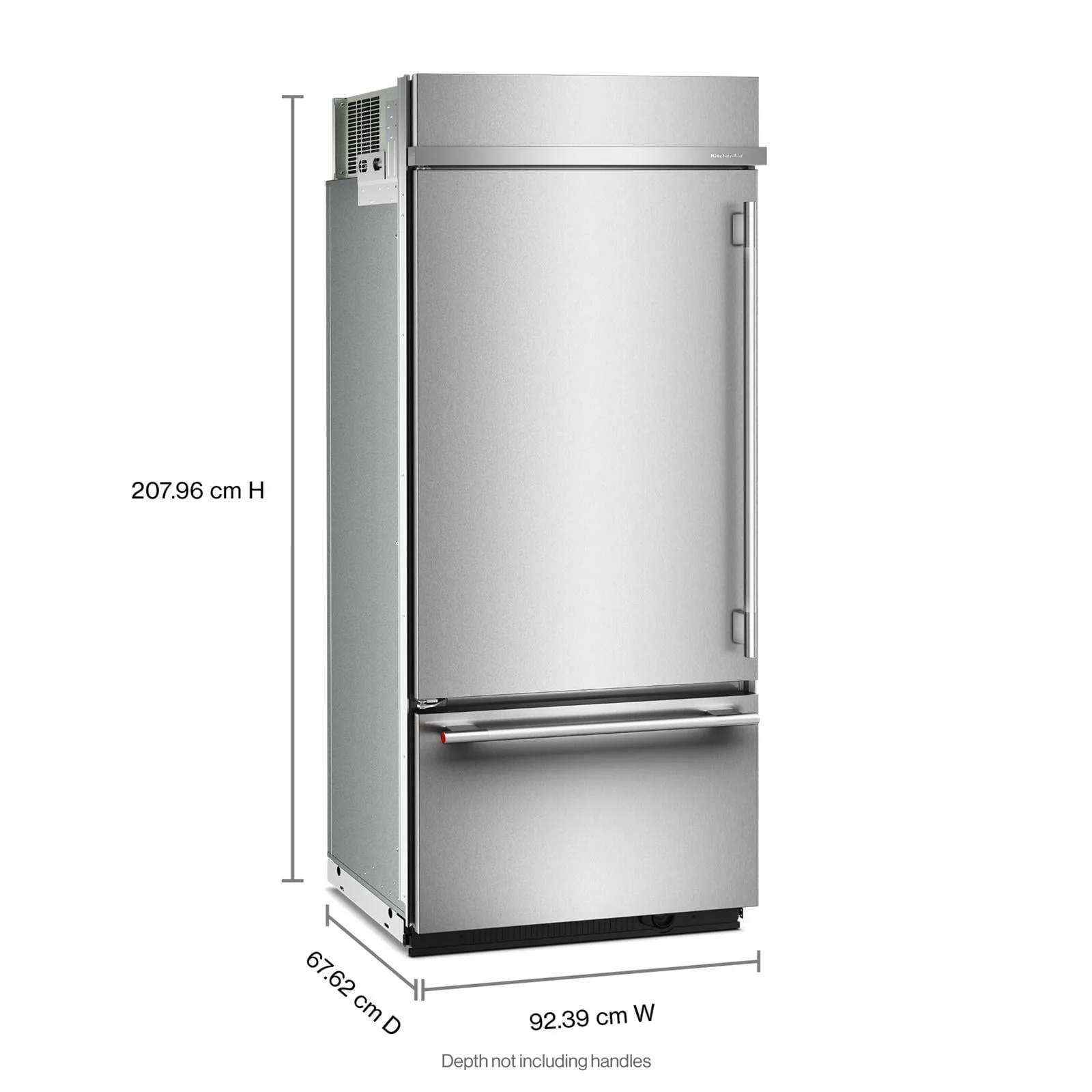 KitchenAid 36" 20.8 Cu. Ft. PrintShield Stainless Steel Built-In Bottom Mount Refrigerator - KBBL336SPS - Image 3