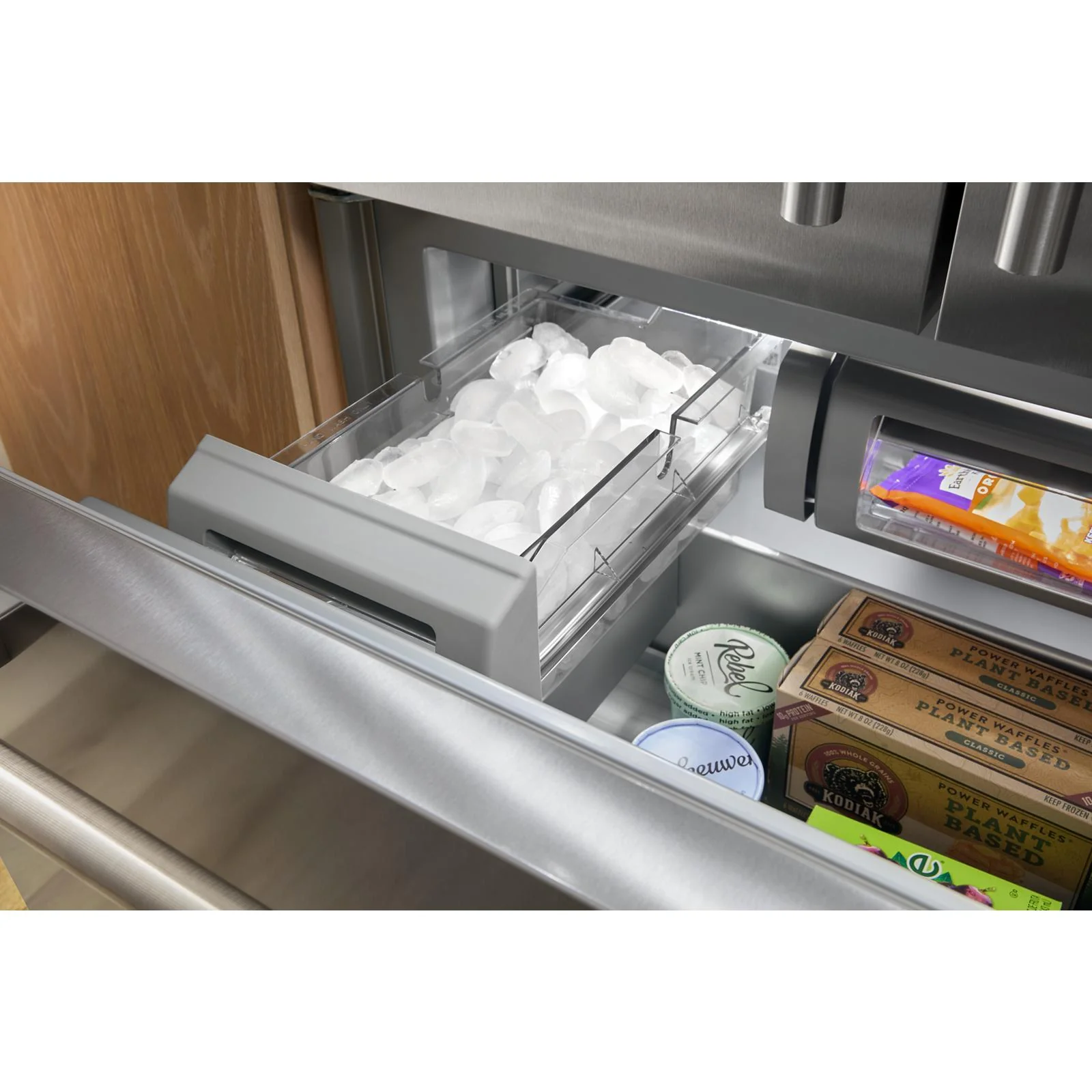 KitchenAid 36" 20.8 Cu. Ft. PrintShield Stainless Steel Built-In French Door Refrigerator - KBFN536SPS - Image 13