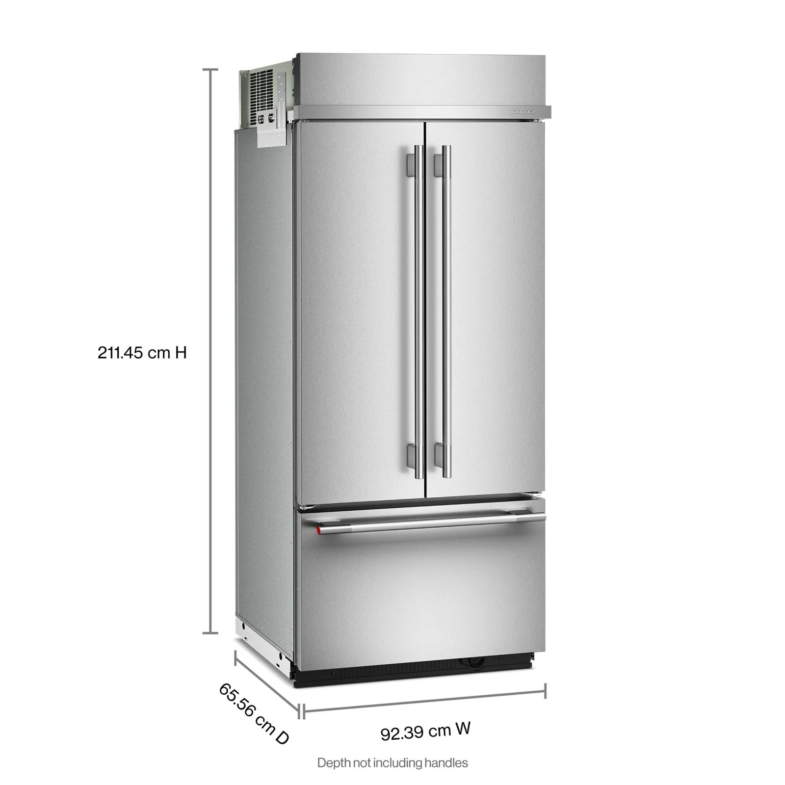 KitchenAid 36" 20.8 Cu. Ft. PrintShield Stainless Steel Built-In French Door Refrigerator - KBFN536SPS - Image 2