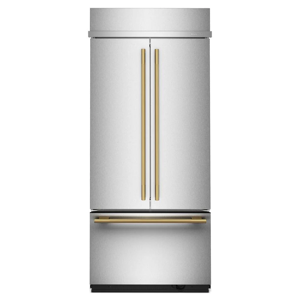 KitchenAid 36" 20.8 Cu. Ft. PrintShield Stainless Steel Built-In French Door Refrigerator - KBFN536SPS - Image 5
