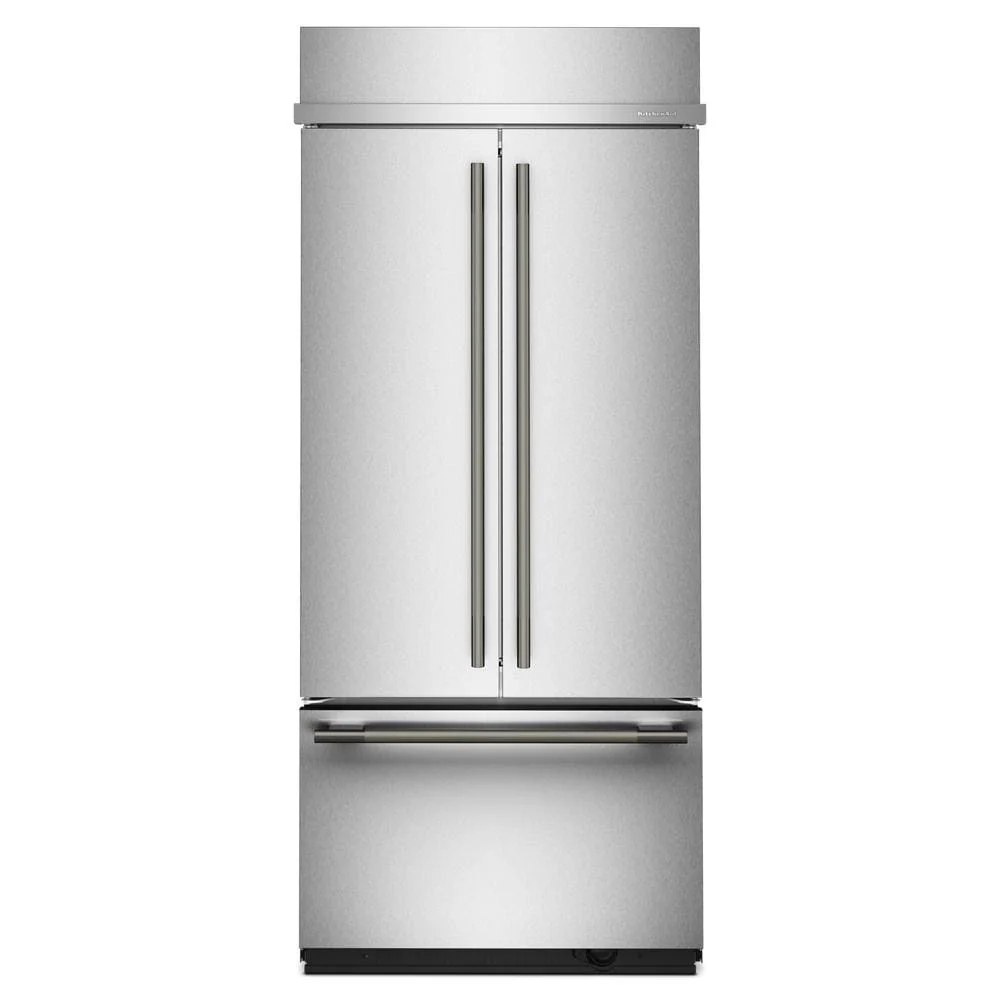 KitchenAid 36" 20.8 Cu. Ft. PrintShield Stainless Steel Built-In French Door Refrigerator - KBFN536SPS - Image 7