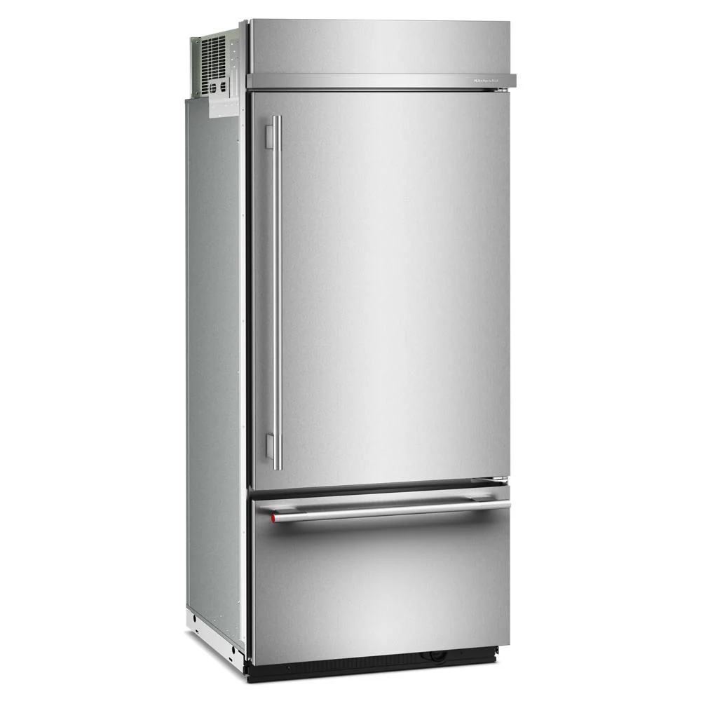 KitchenAid 36" 20.9 Cu. Ft. PrintShield Stainless Steel Built-In Bottom Mount Refrigerator - KBBR336SPS - Image 4