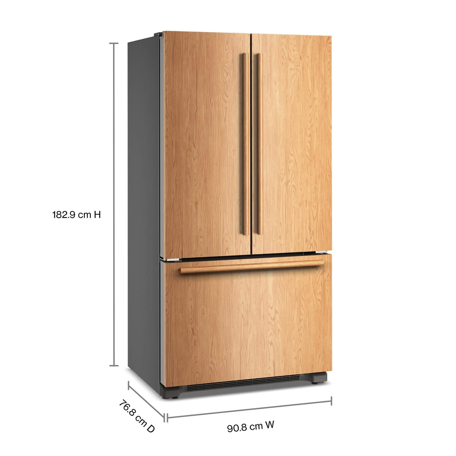 KitchenAid 36" 22.0 Cu. Ft. Panel-Ready Counter-Depth French Door Refrigerator - KRFC136TPA - Image 2