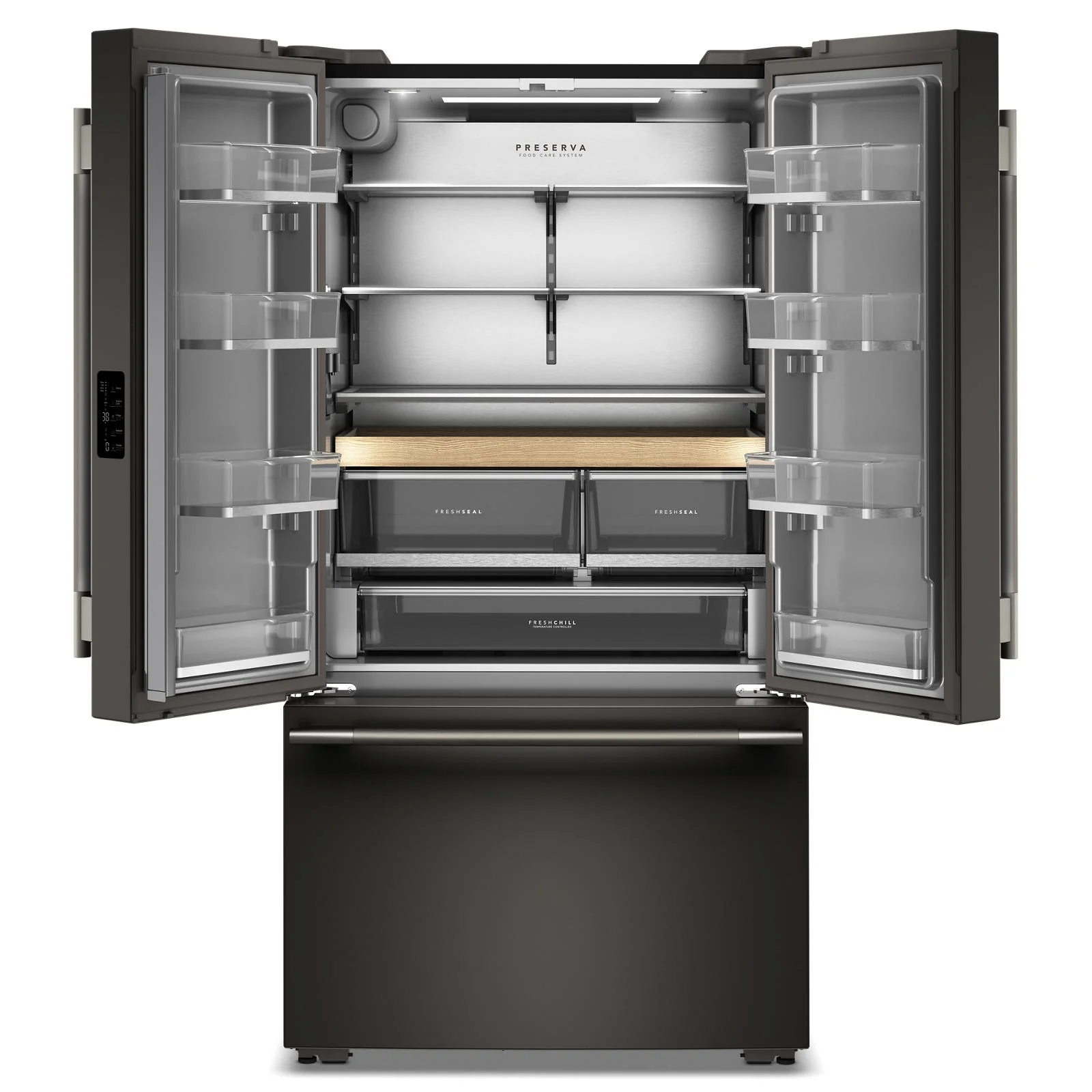 KitchenAid 36" 24.0 Cu. Ft. Black Ore Counter-Depth French Door Refrigerator - KRFC236SBE - Image 5