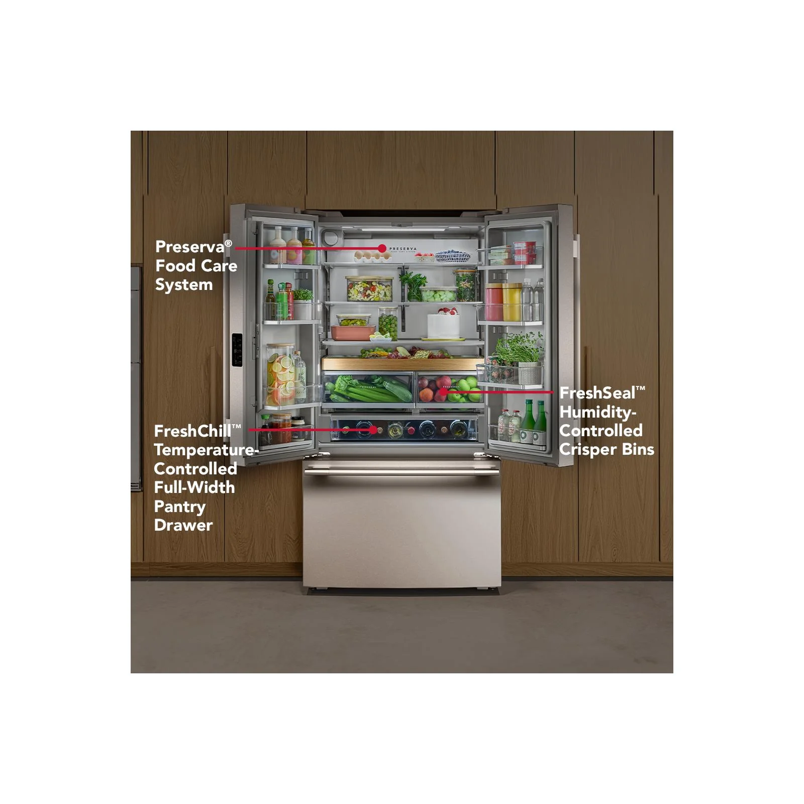KitchenAid 36" 24.0 Cu. Ft. PrintShield Stainless Steel Counter-Depth French Door Refrigerator - KRFC236SPS - Image 11
