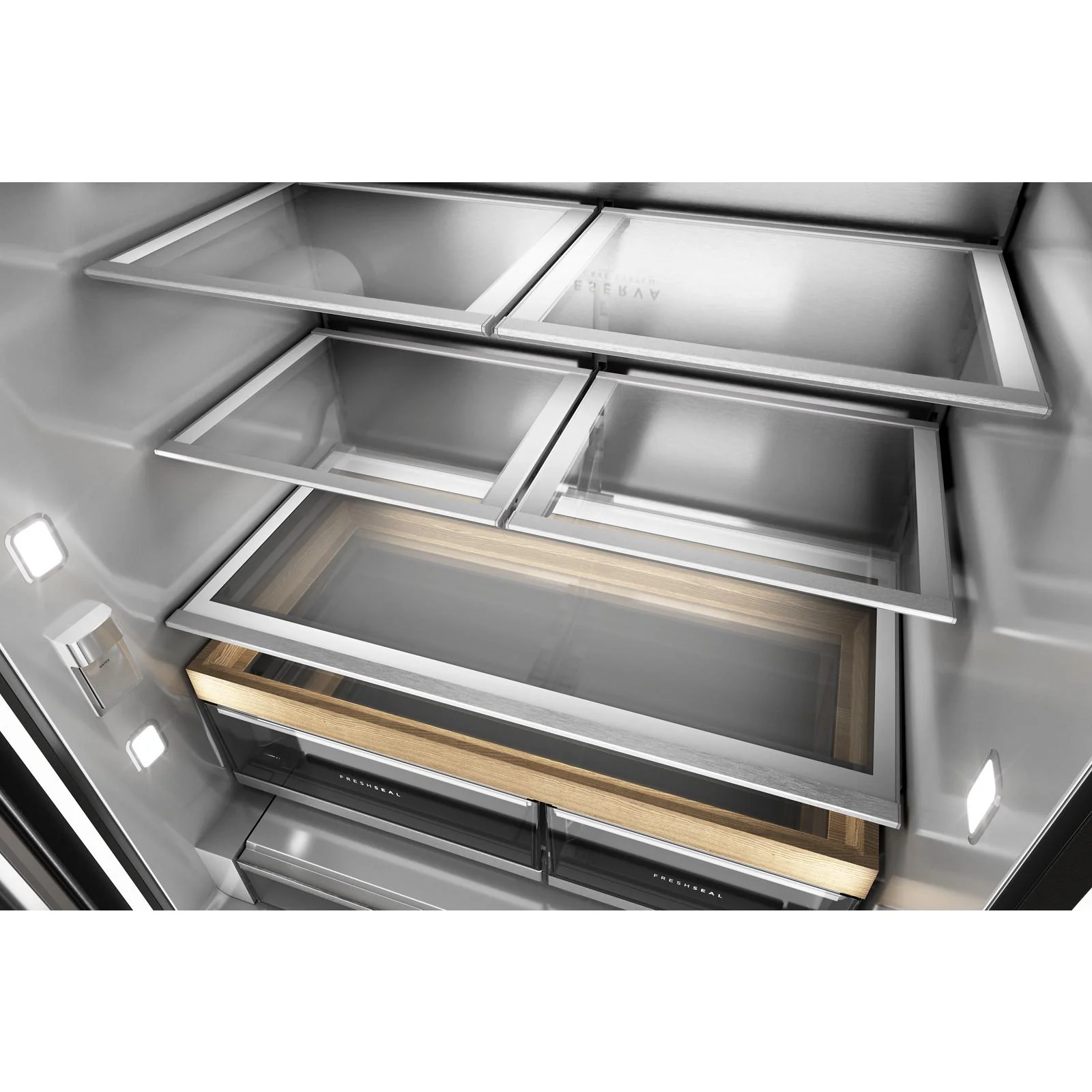 KitchenAid 36" 24.0 Cu. Ft. PrintShield Stainless Steel Counter-Depth French Door Refrigerator - KRFC236SPS - Image 7