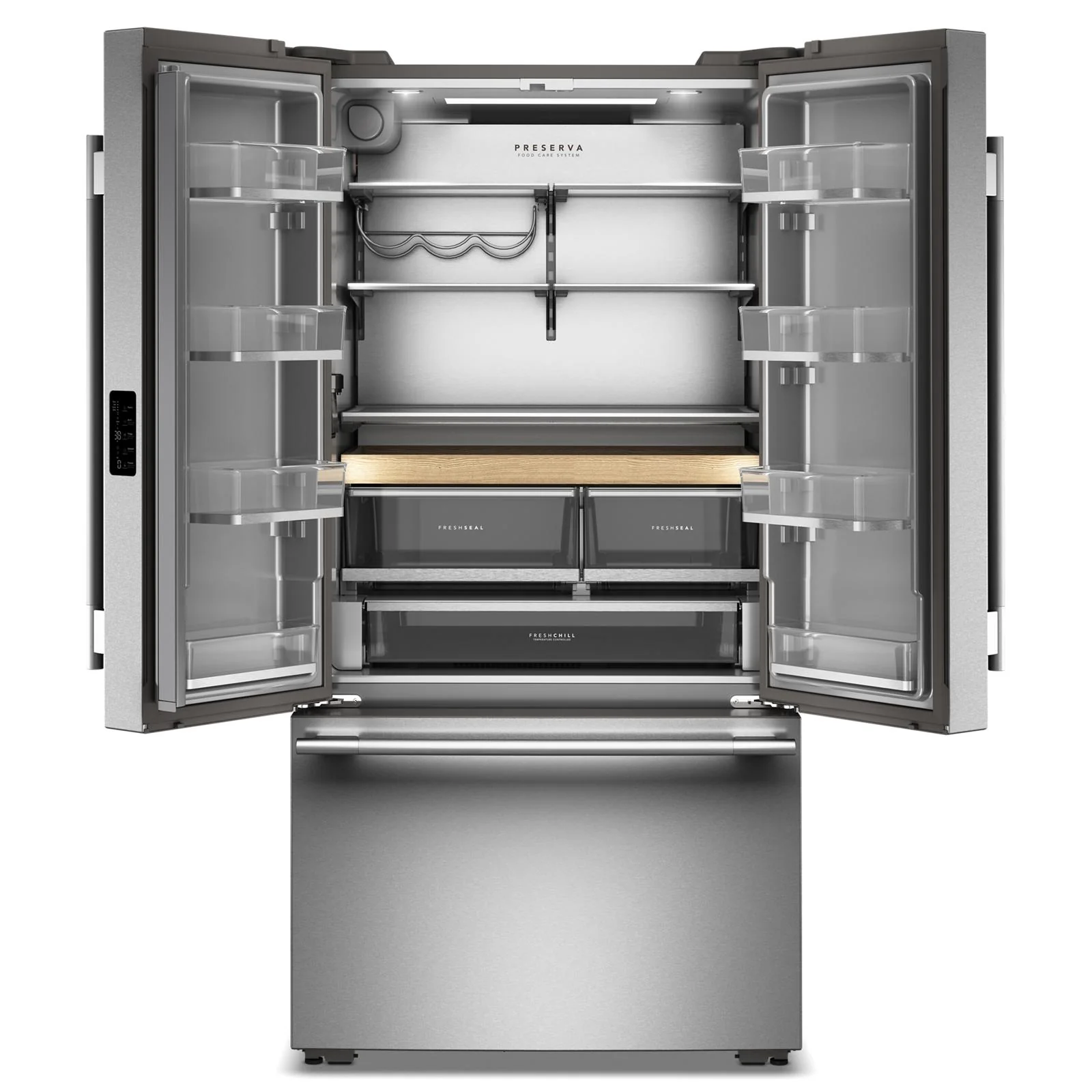 KitchenAid 36" 24.8 Cu. Ft. PrintShield Stainless Steel Counter-Depth French Door Refrigerator with Internal Water Dispenser – KRFC336SPS - Image 5