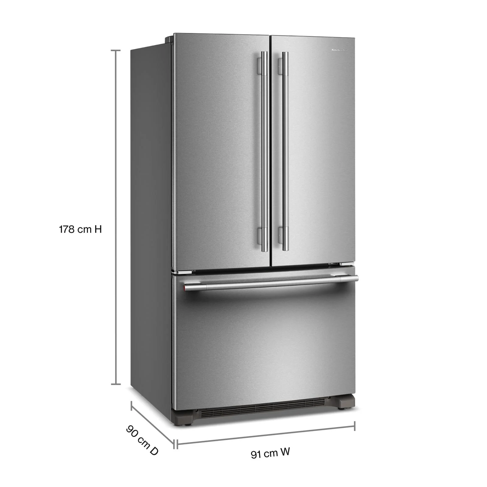 KitchenAid 36" 29.0 Cu. Ft. PrintShield Stainless Steel Standard Depth French Door Refrigerator - KRFF136SPS - Image 2