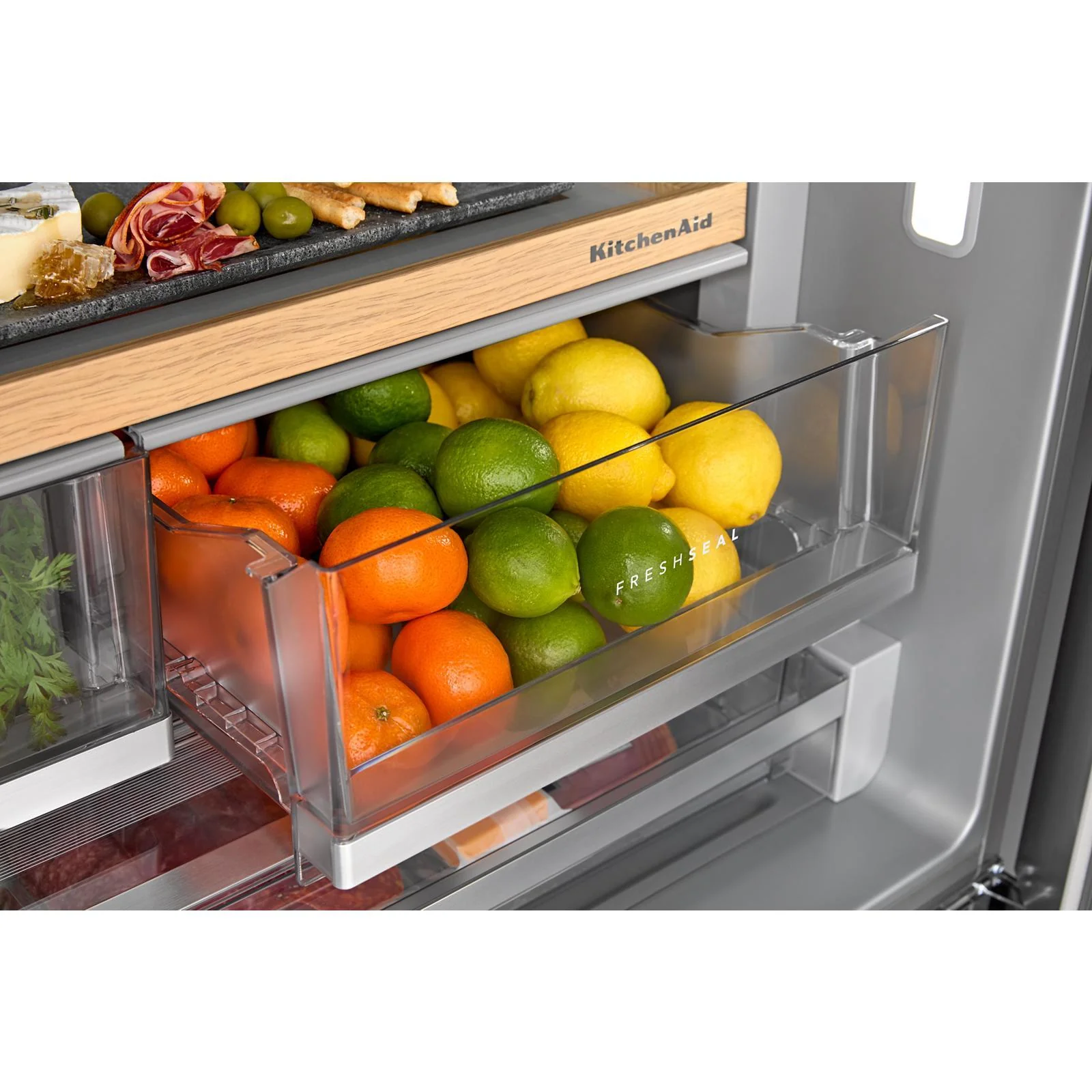 KitchenAid 36" 30 Cu. Ft. Black Ore French Door Refrigerator - KRFF436SBE - Image 6
