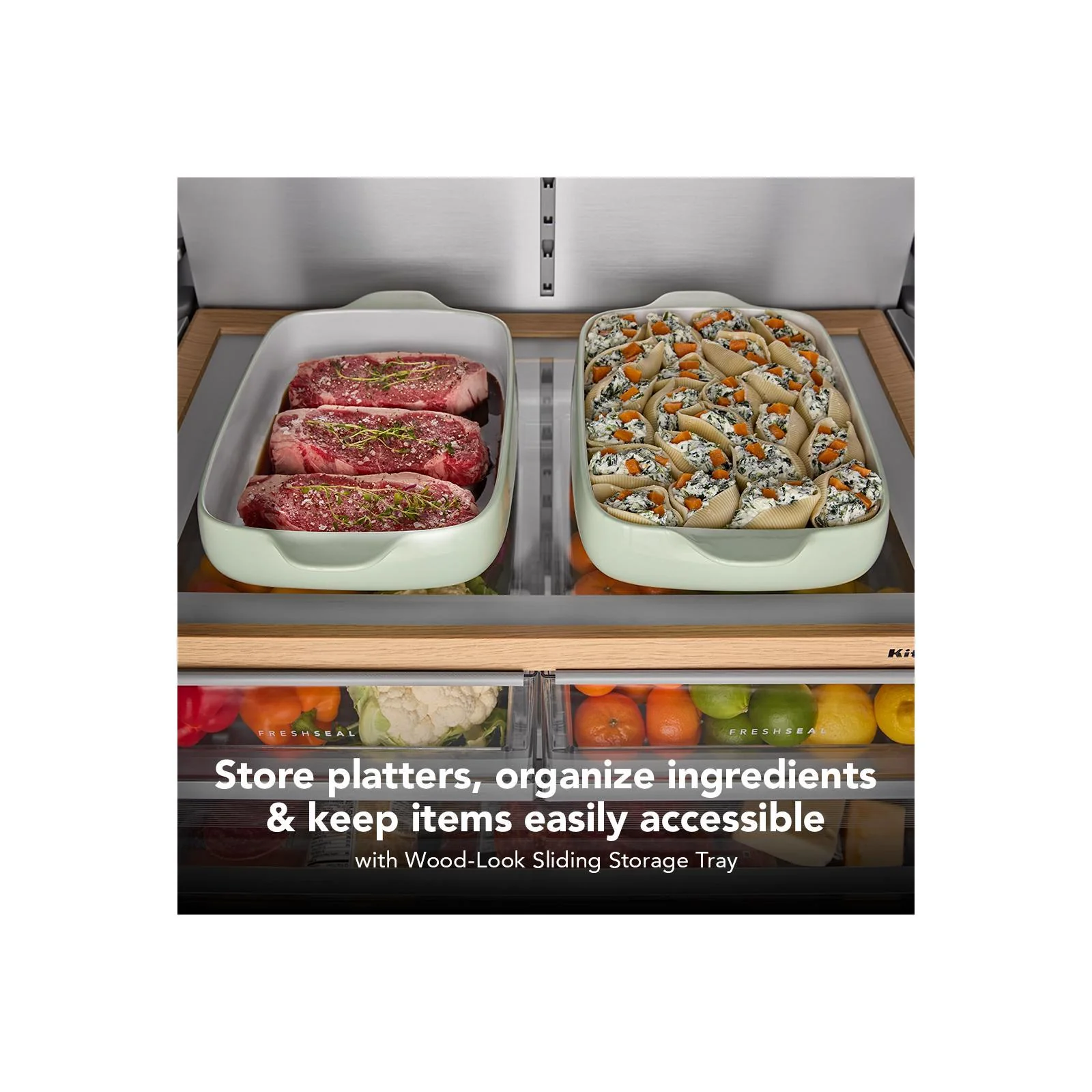 KitchenAid 36" 30 Cu. Ft. Juniper French Door Refrigerator - KRFF436SJP - Image 8