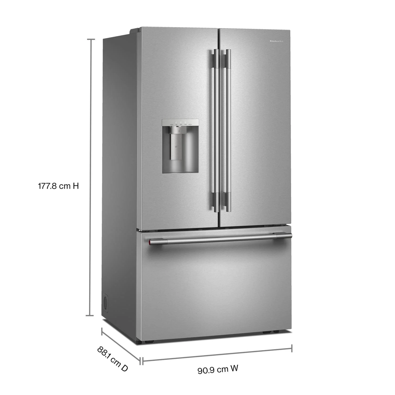 KitchenAid 36" 30 Cu. Ft. PrintShield Stainless Steel French Door Refrigerator - KRFF436SPS - Image 11