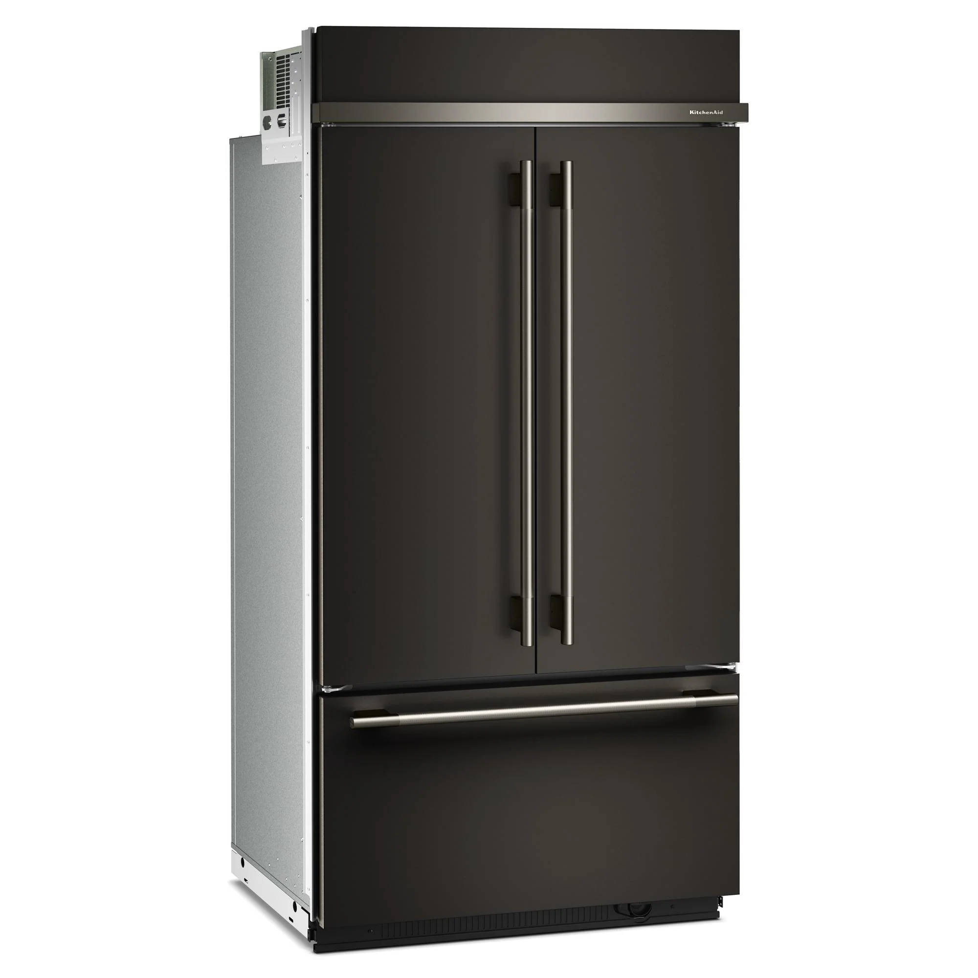 KitchenAid 42" 24.0 Cu. Ft. Black Ore Built-In French Door Refrigerator - KBFN542SBE - Image 3