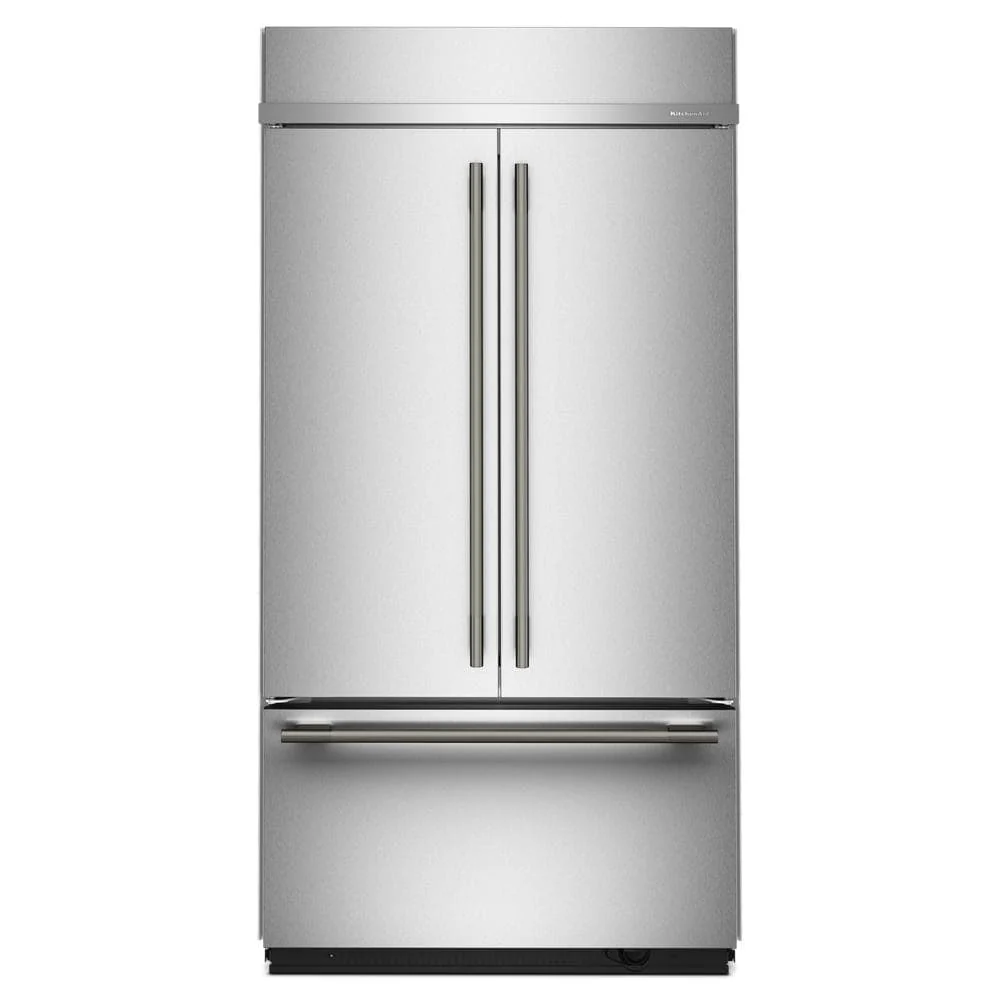 KitchenAid 42" 24.2 Cu. Ft. PrintShield Stainless Steel Built-In French Door Refrigerator - KBFN542SPS - Image 8