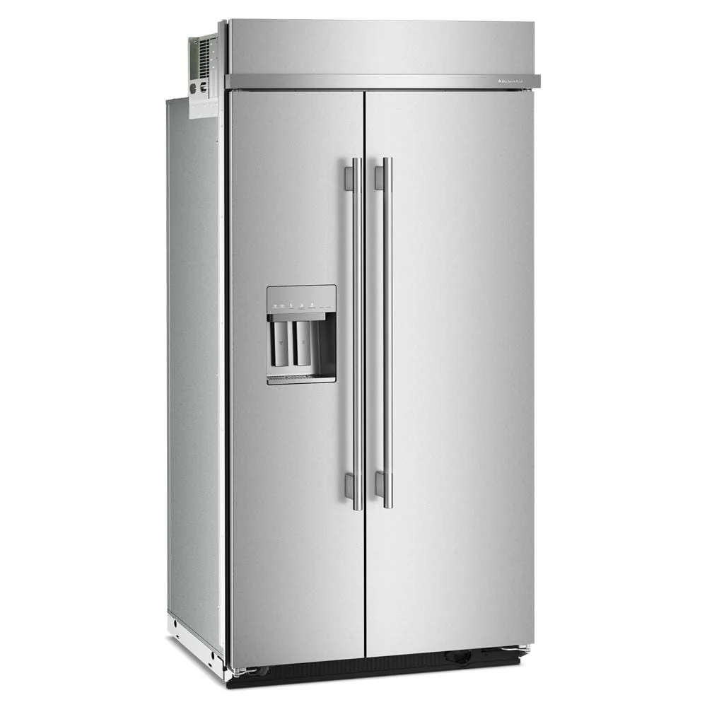 KitchenAid 42" 25.0 Cu. Ft. PrintShield Stainless Steel Built-In Side-by-Side Refrigerator - KBSD742SPS - Image 4
