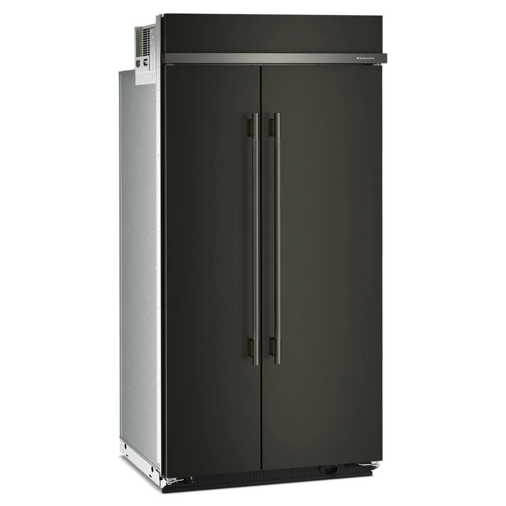 KitchenAid 42" 25.5 Cu. Ft. Black Ore Built-In Side-by-Side Refrigerator - KBSN742SBE - Image 3