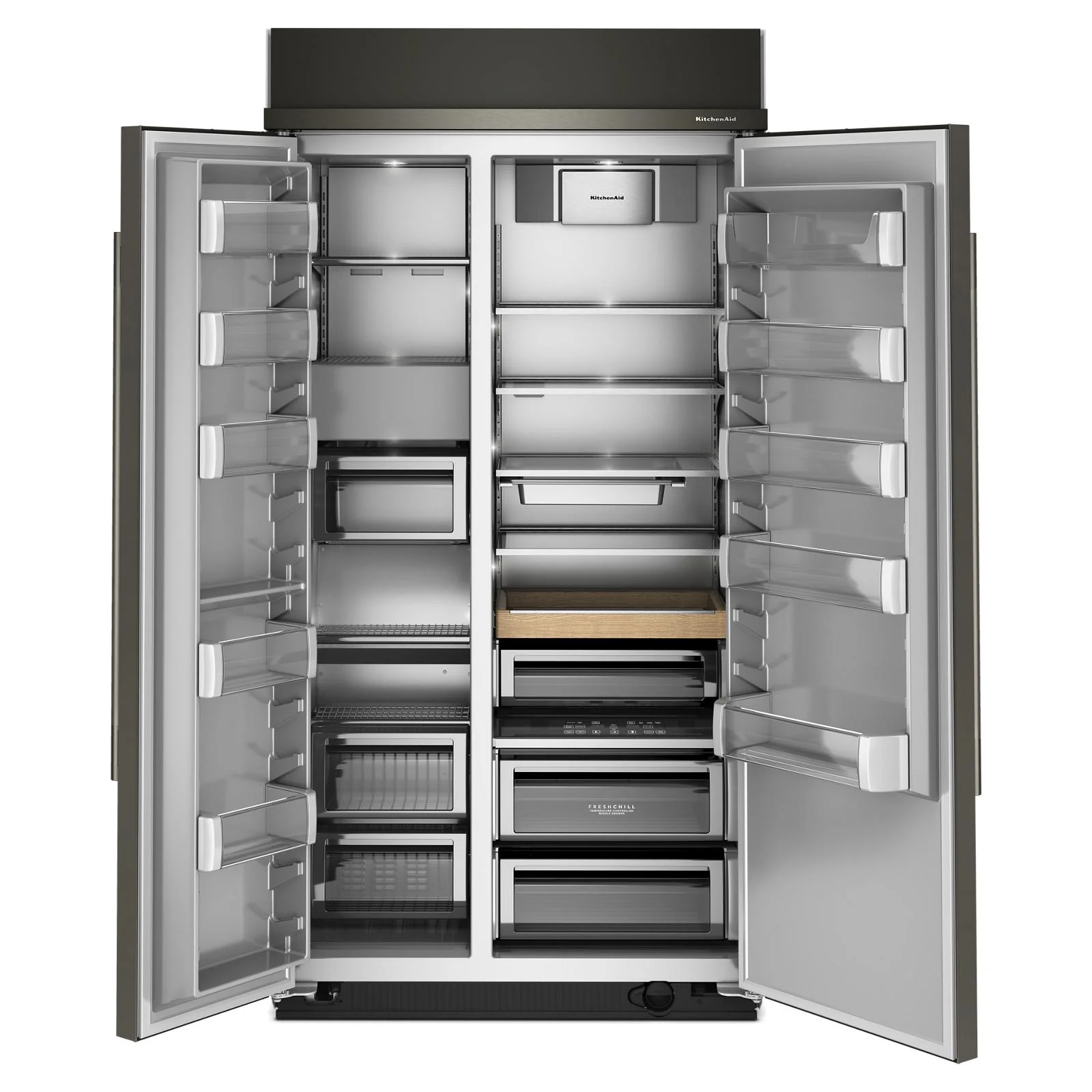 KitchenAid 42" 25.5 Cu. Ft. Black Ore Built-In Side-by-Side Refrigerator - KBSN742SBE - Image 4