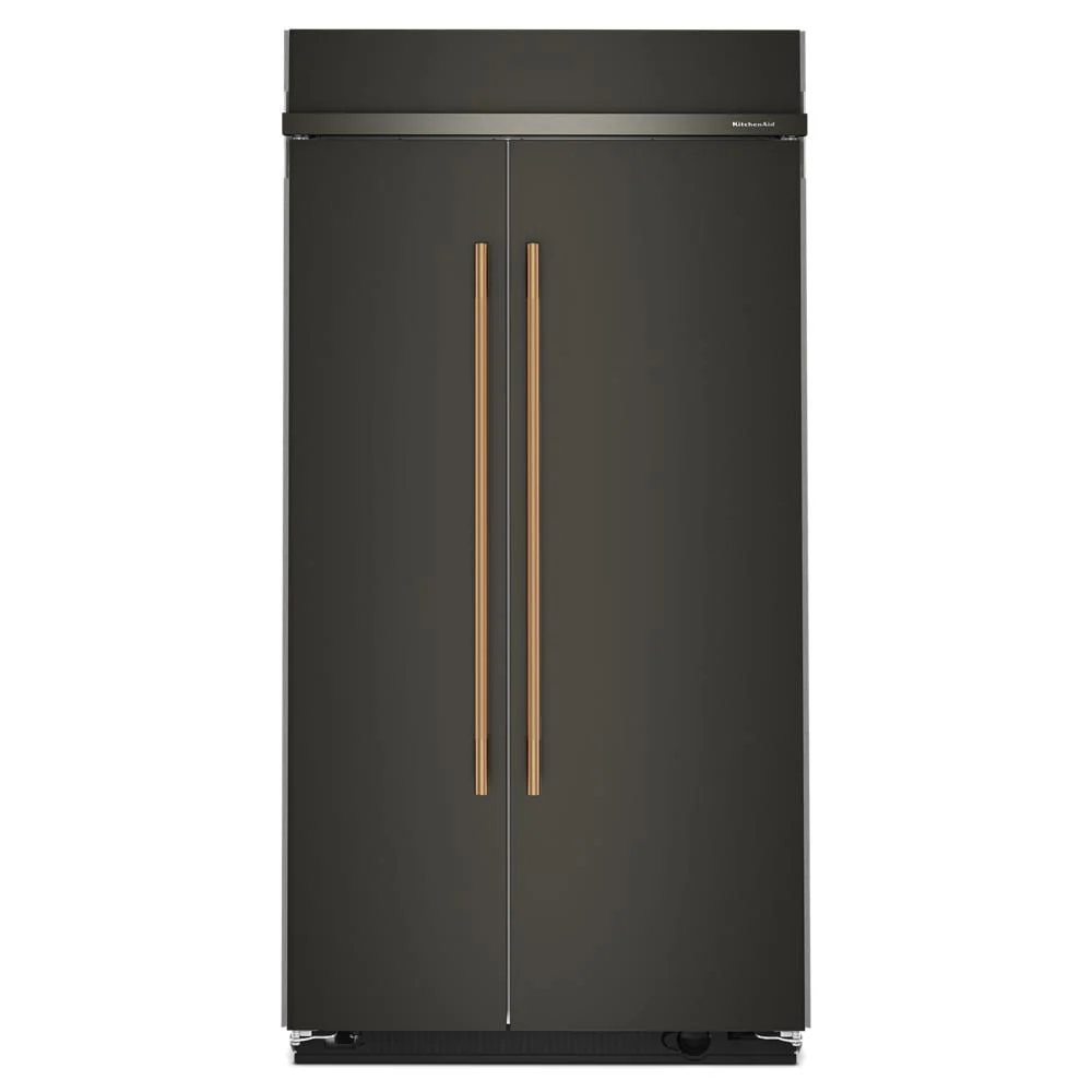 KitchenAid 42" 25.5 Cu. Ft. Black Ore Built-In Side-by-Side Refrigerator - KBSN742SBE - Image 7