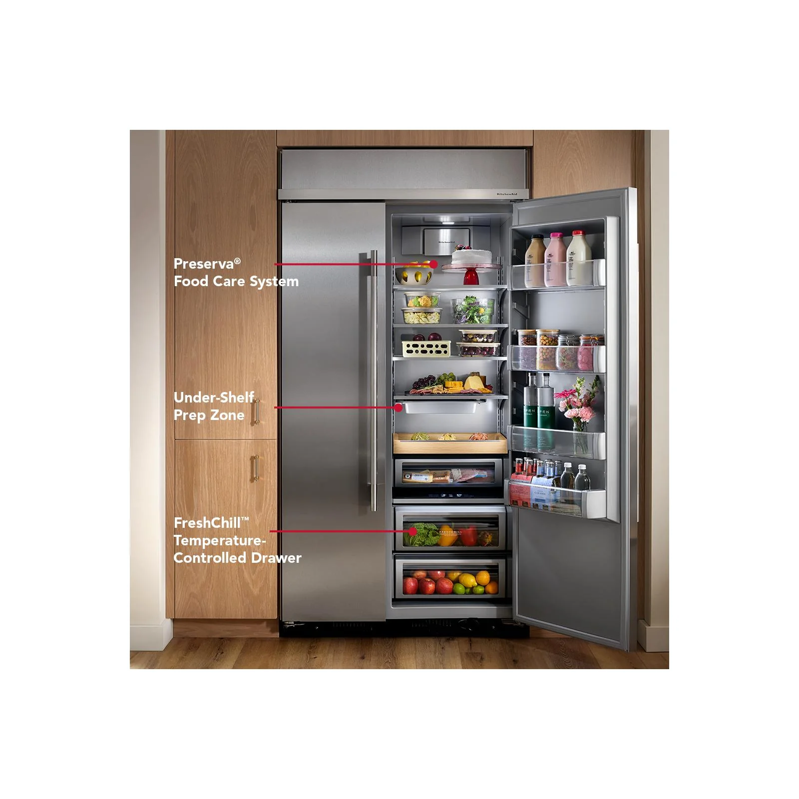 KitchenAid 42" 26.0 Cu. Ft. Juniper Built-In Side-by-Side Refrigerator - KBSN742SJP - Image 10