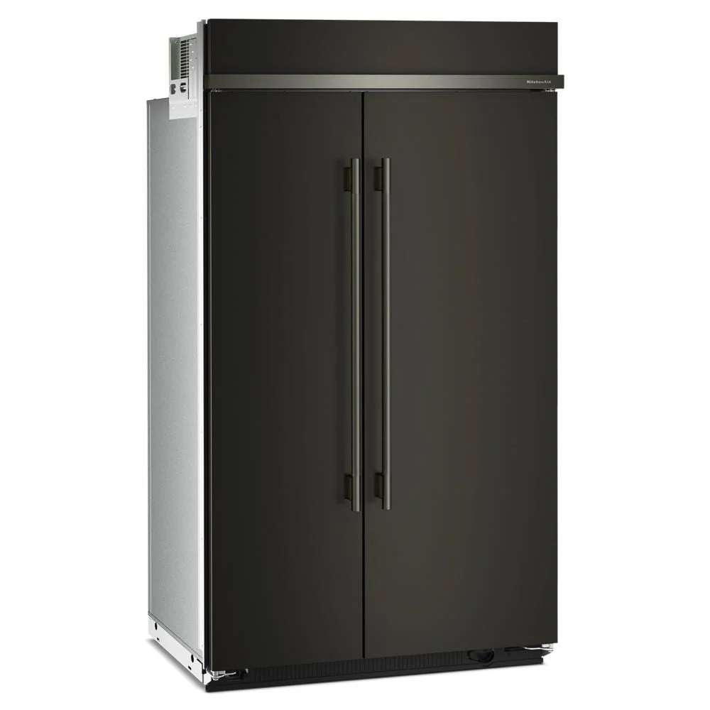 KitchenAid 48" 30.0 Cu. Ft. Black Ore Built-In Side-by-Side Refrigerator - KBSN748SBE - Image 4