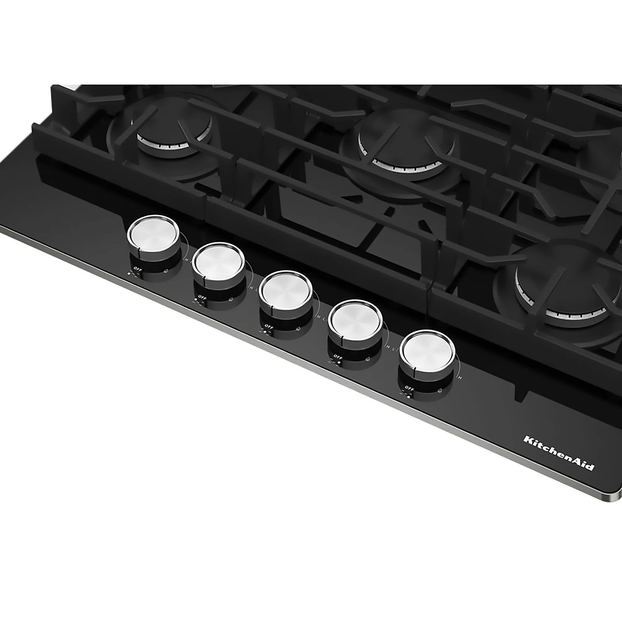 KitchenAid Black 30" Gas Cooktop - KCGG530PBL - Image 4