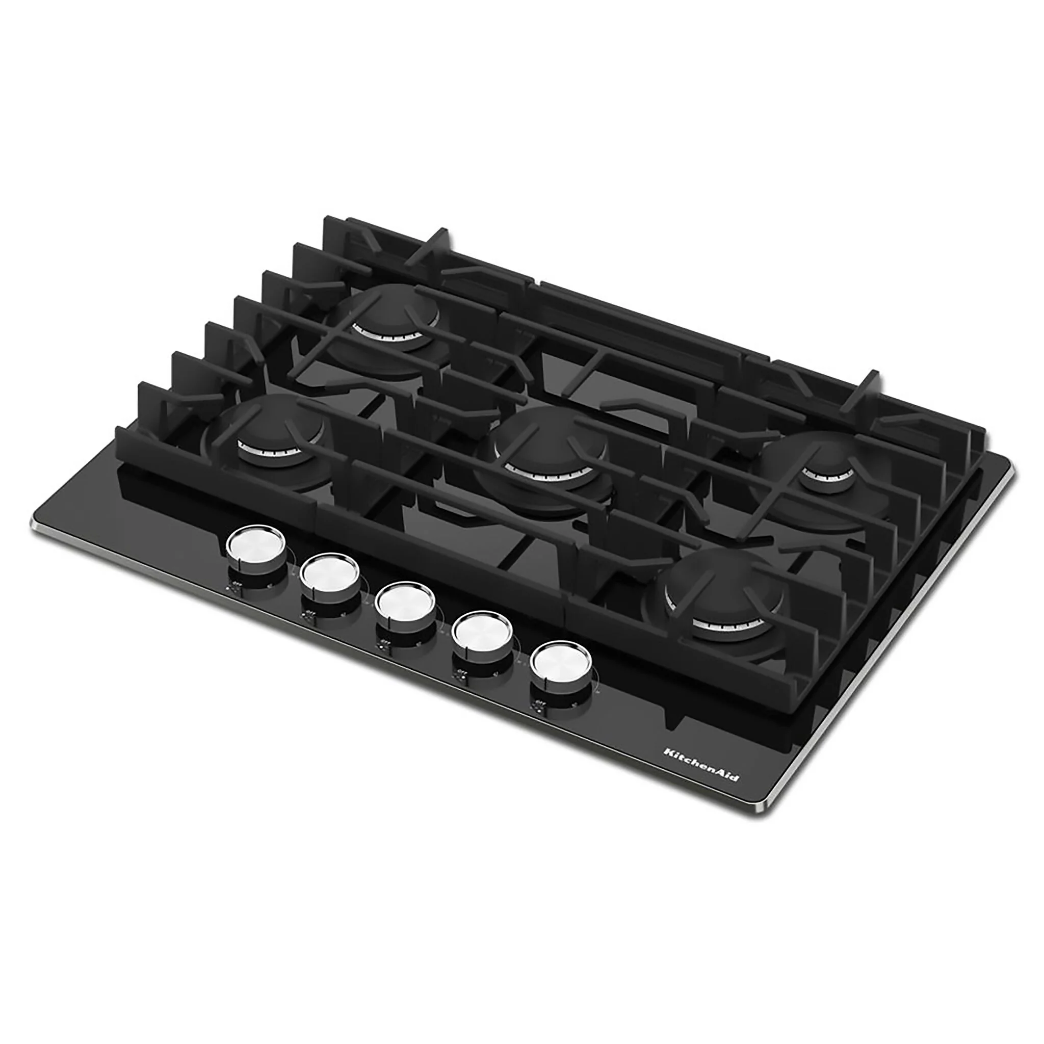 KitchenAid Black 36" Gas Cooktop - KCGG536PBL - Image 5