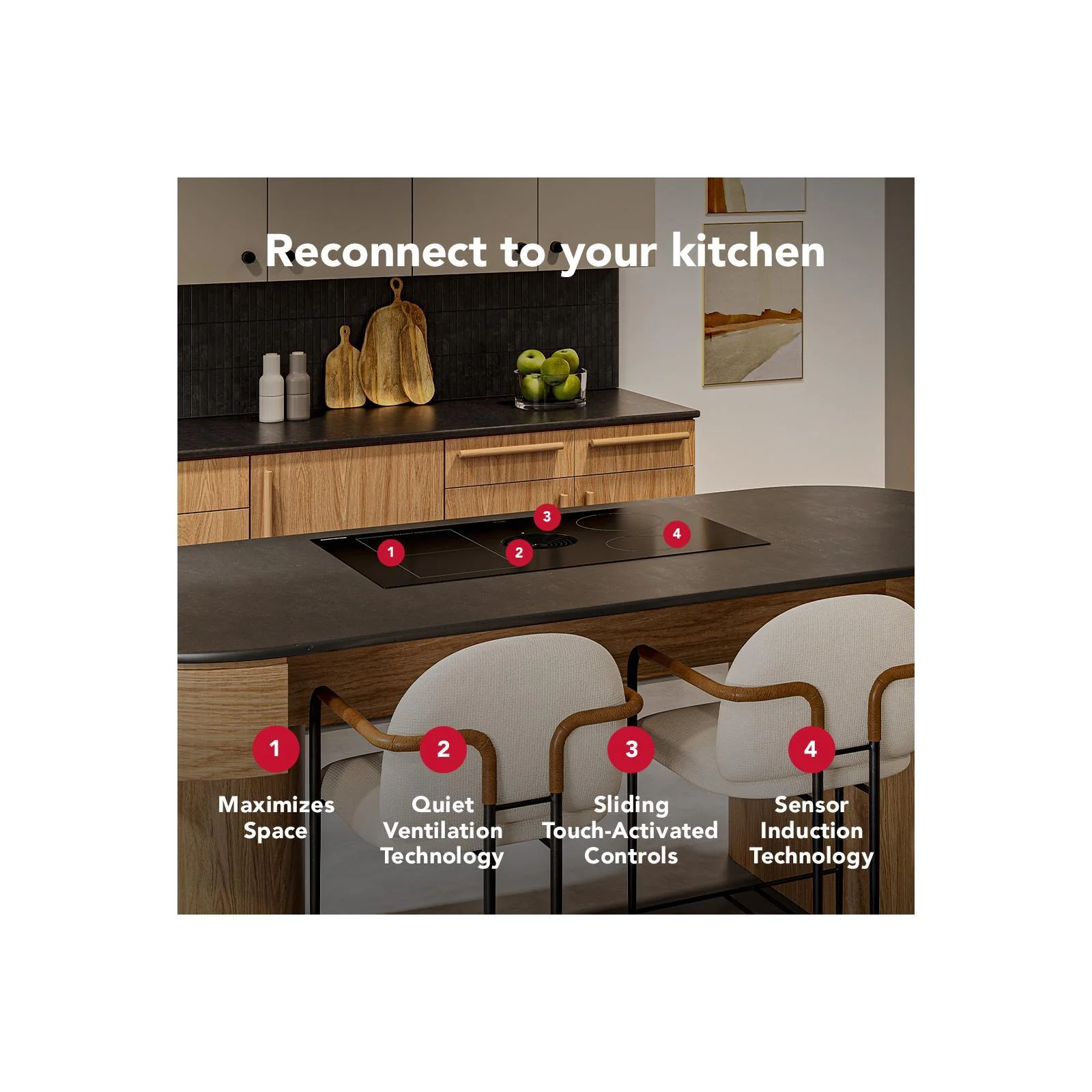KitchenAid Black 36" Induction Downdraft Cooktop - KCID936SBL - Image 11
