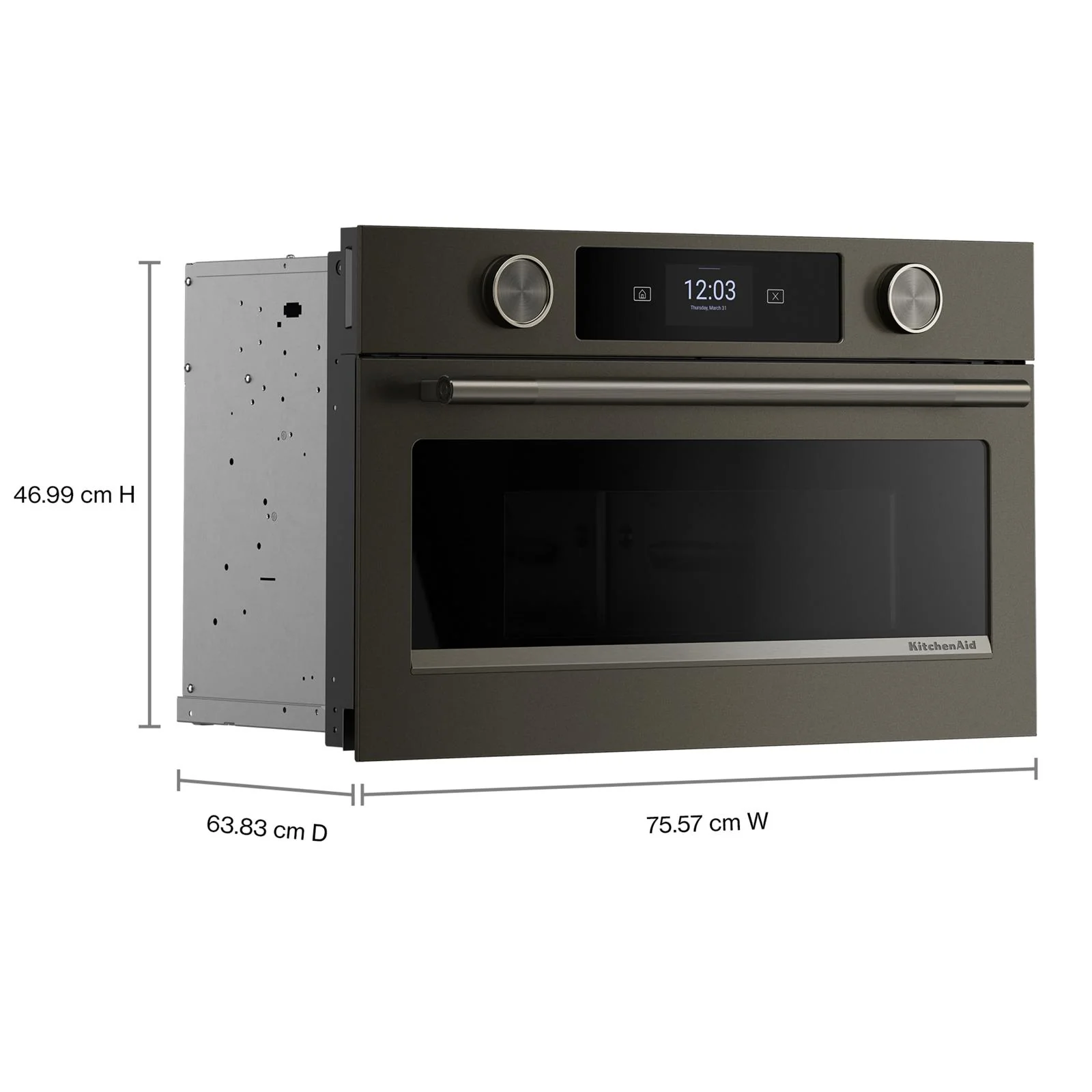 KitchenAid Black Ore 30 in. Built-In Convection Microwave (1.4 Cu. Ft.) - KMBS730SBE - Image 2