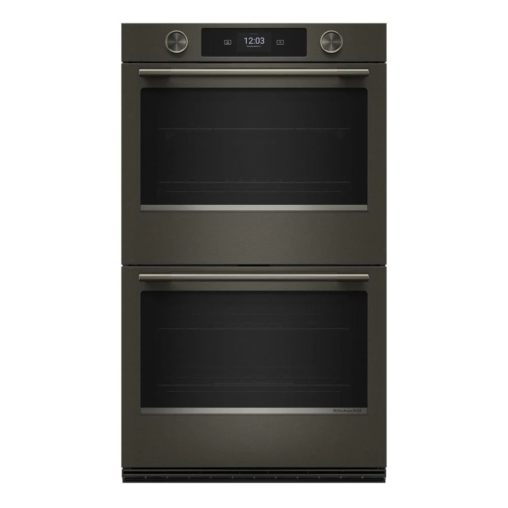 KitchenAid Black Ore 30" Smart Electric Double Wall Oven with Intelligent Cooking Camera (10 Cu. Ft.) - KOED930SBE