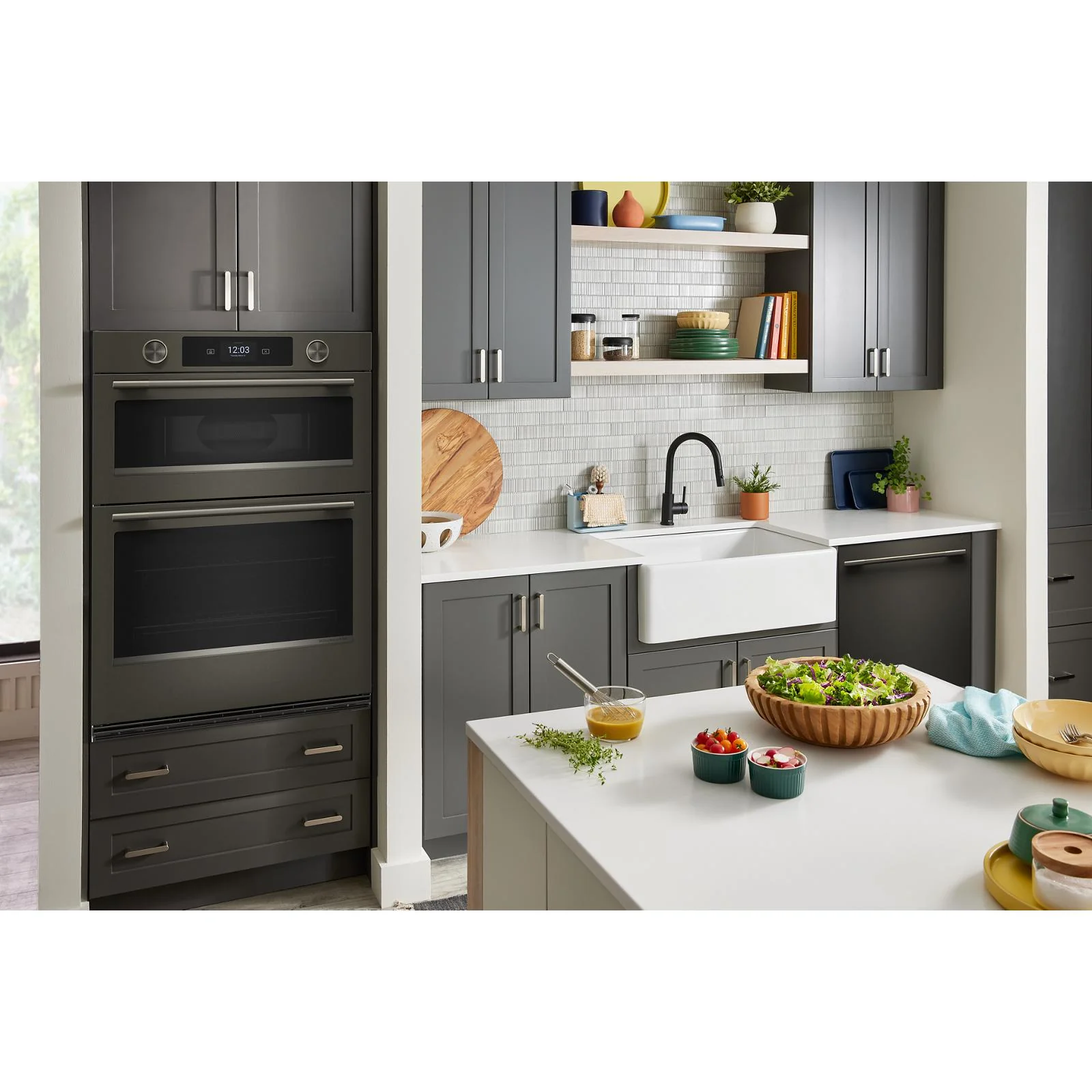 KitchenAid Black Ore 30" Wall Oven with Microwave (6.4 cu ft) - KOEC730SBE - Image 2