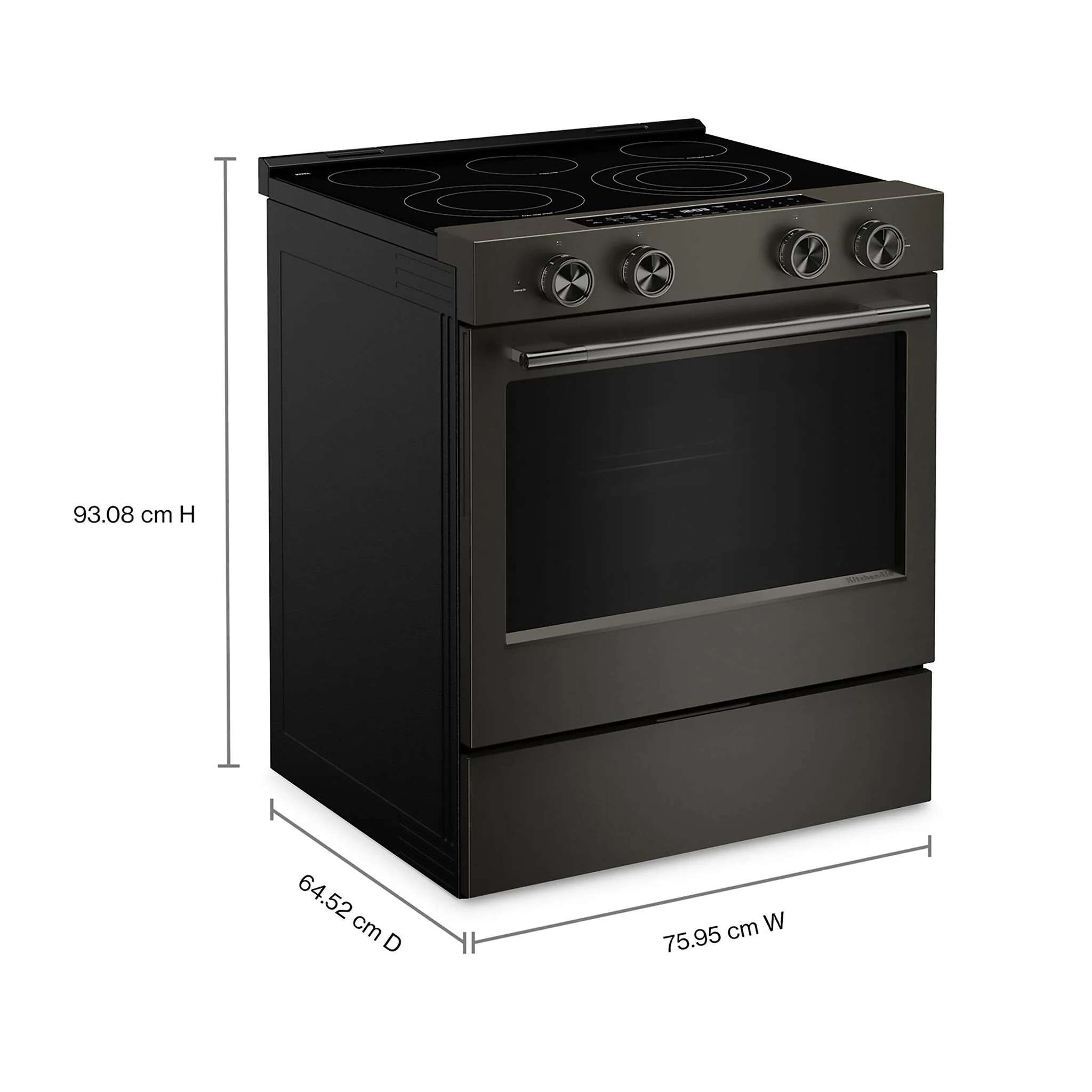 KitchenAid Black Ore Slide-In Electric Convection Range (5.3 cu.ft.) - YKSES530SBE - Image 2