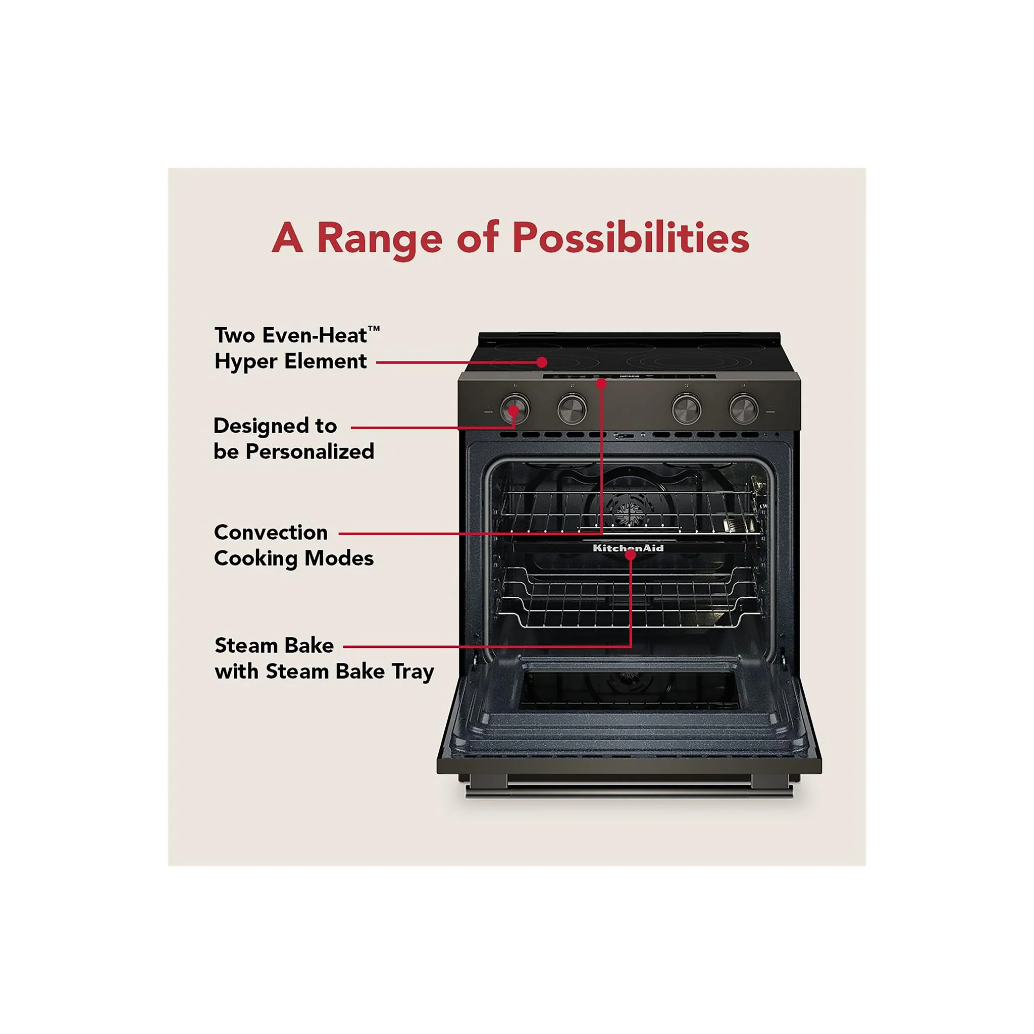 KitchenAid Black Ore Slide-In Electric Convection Range (5.3 cu.ft.) - YKSES530SBE - Image 6