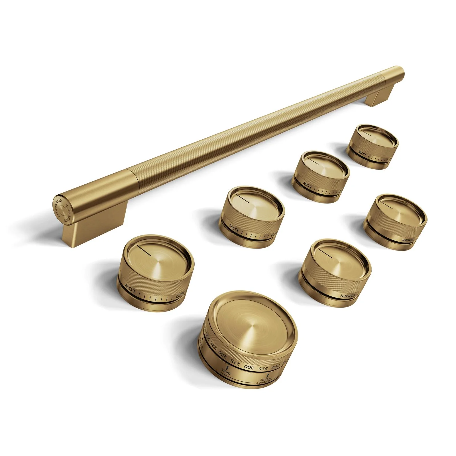KitchenAid Brass Handle and Knob Hardware Accessory Kit for 36" Commercial-Style Gas Range - W11774755