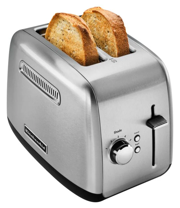 KitchenAid® Brushed Stainless Steel 2-Slice Toaster with Manual Lift Lever - KMT2115SX - Image 2