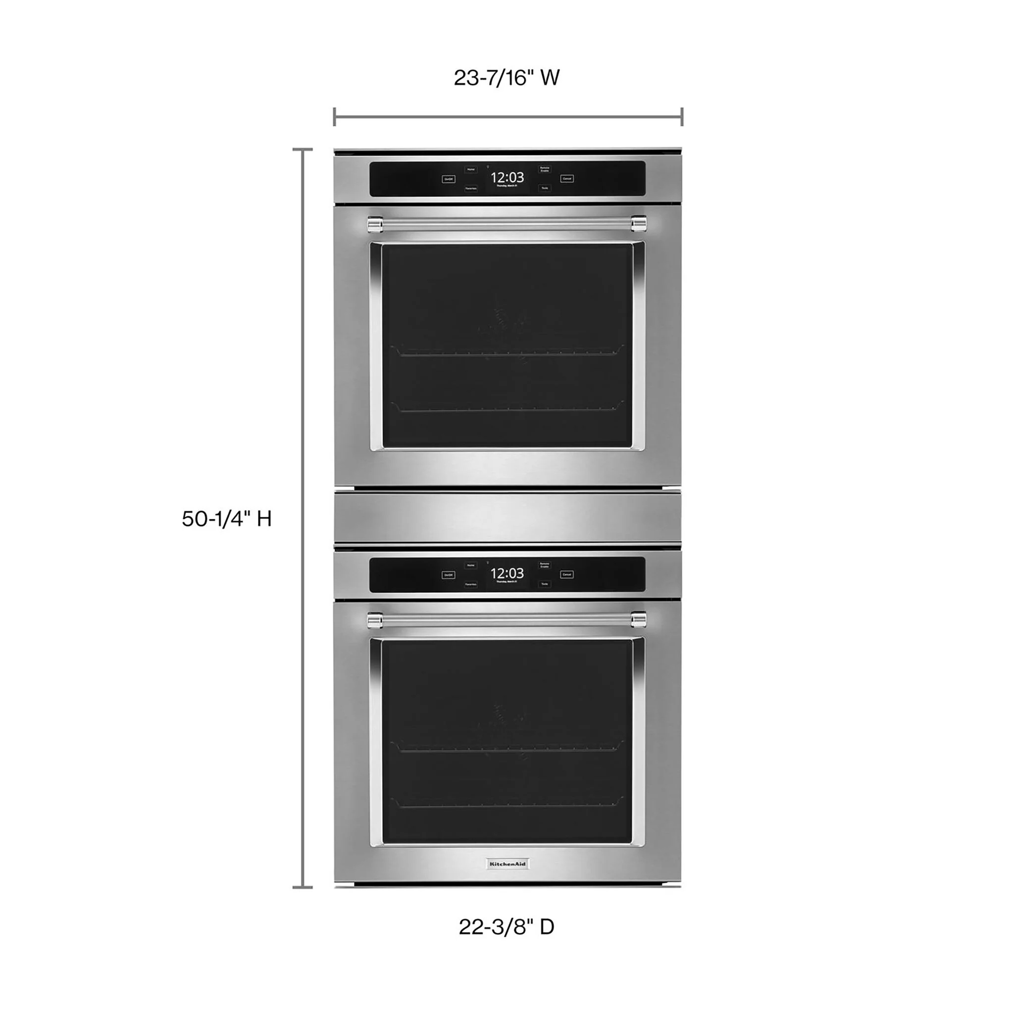 KitchenAid Fingerprint Resistant Stainless Steel 24" Double Wall Oven (5.8 Cu.Ft.) - KODC504PPS - Image 5
