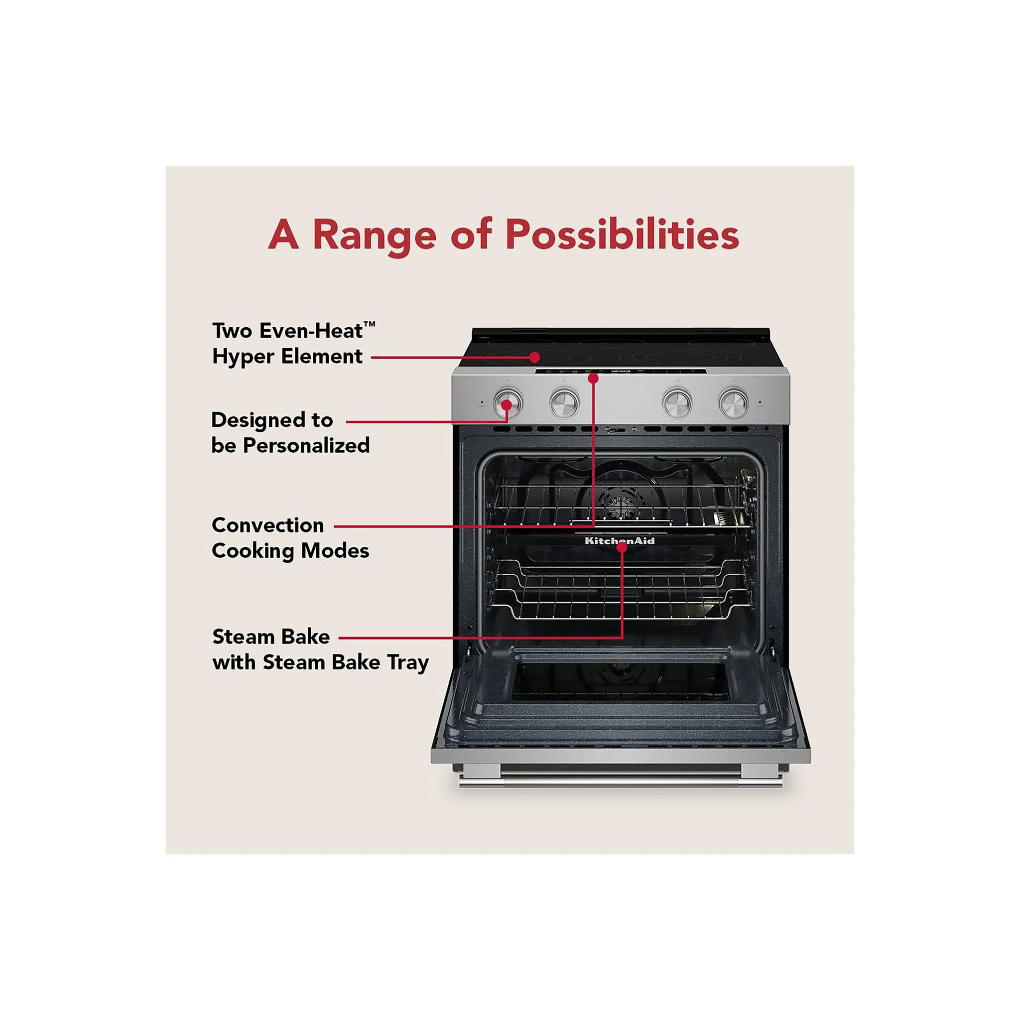 KitchenAid Fingerprint Resistant Stainless Steel Slide-In Electric Convection Range (5.3 cu.ft.) - YKSES530SPS - Image 8