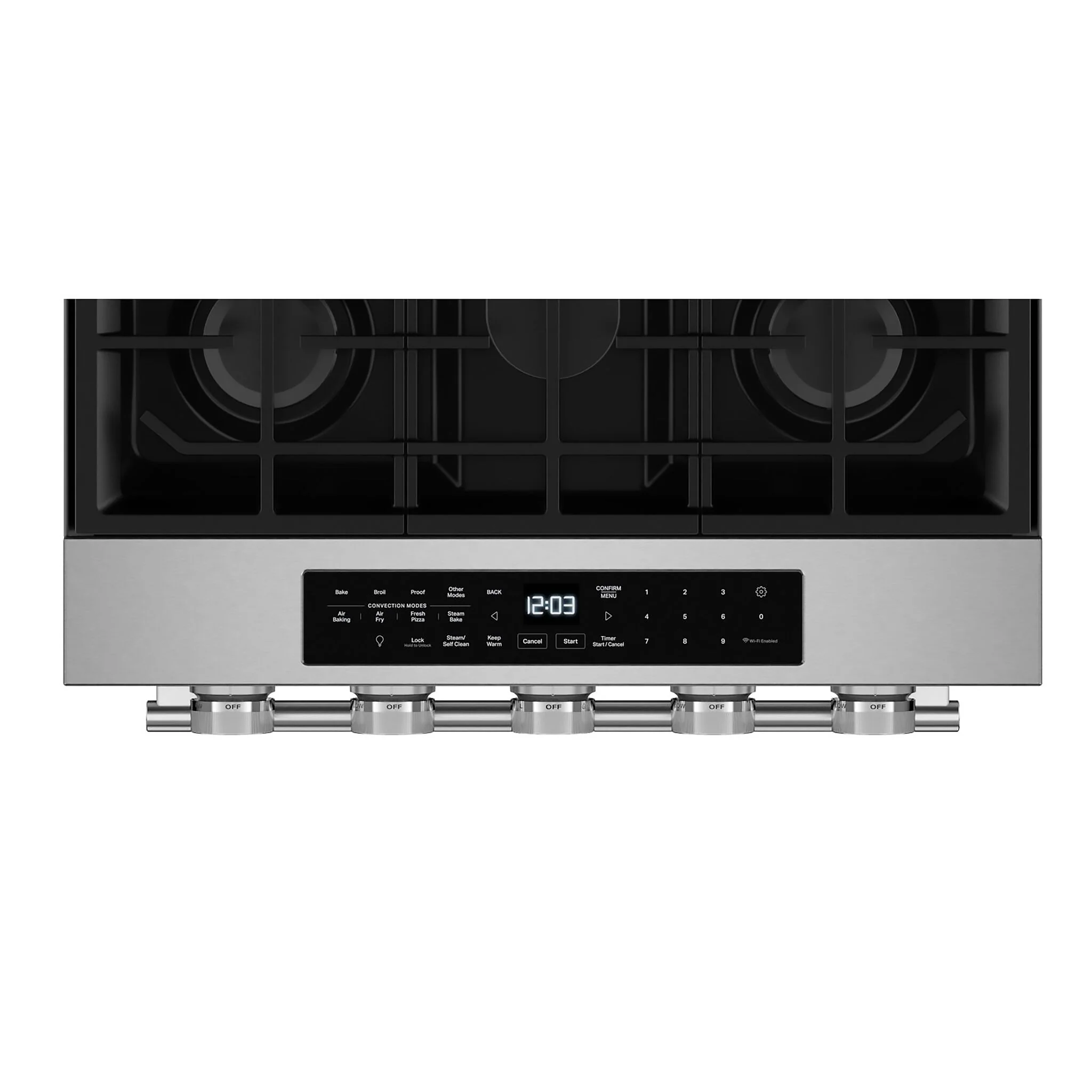 KitchenAid Fingerprint Resistant Stainless Steel Slide-In Gas Convection Range (5 cu.ft.) - KSGS330SPS - Image 6