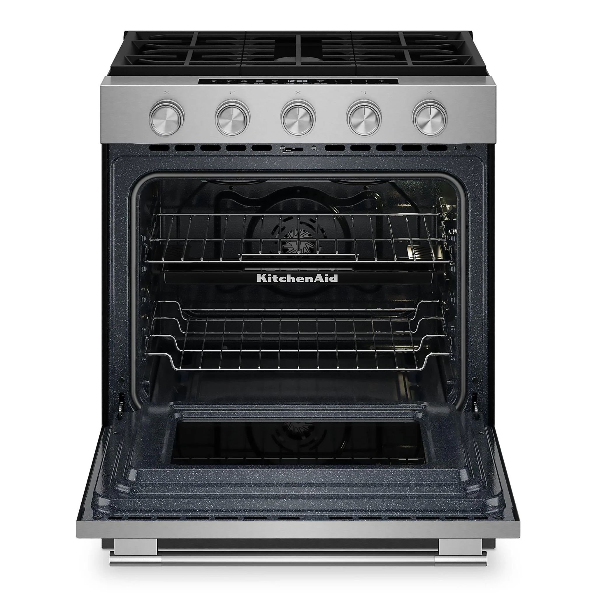 KitchenAid Fingerprint Resistant Stainless Steel Slide-In Gas Convection Range (5 cu.ft.) - KSGS530SPS - Image 3