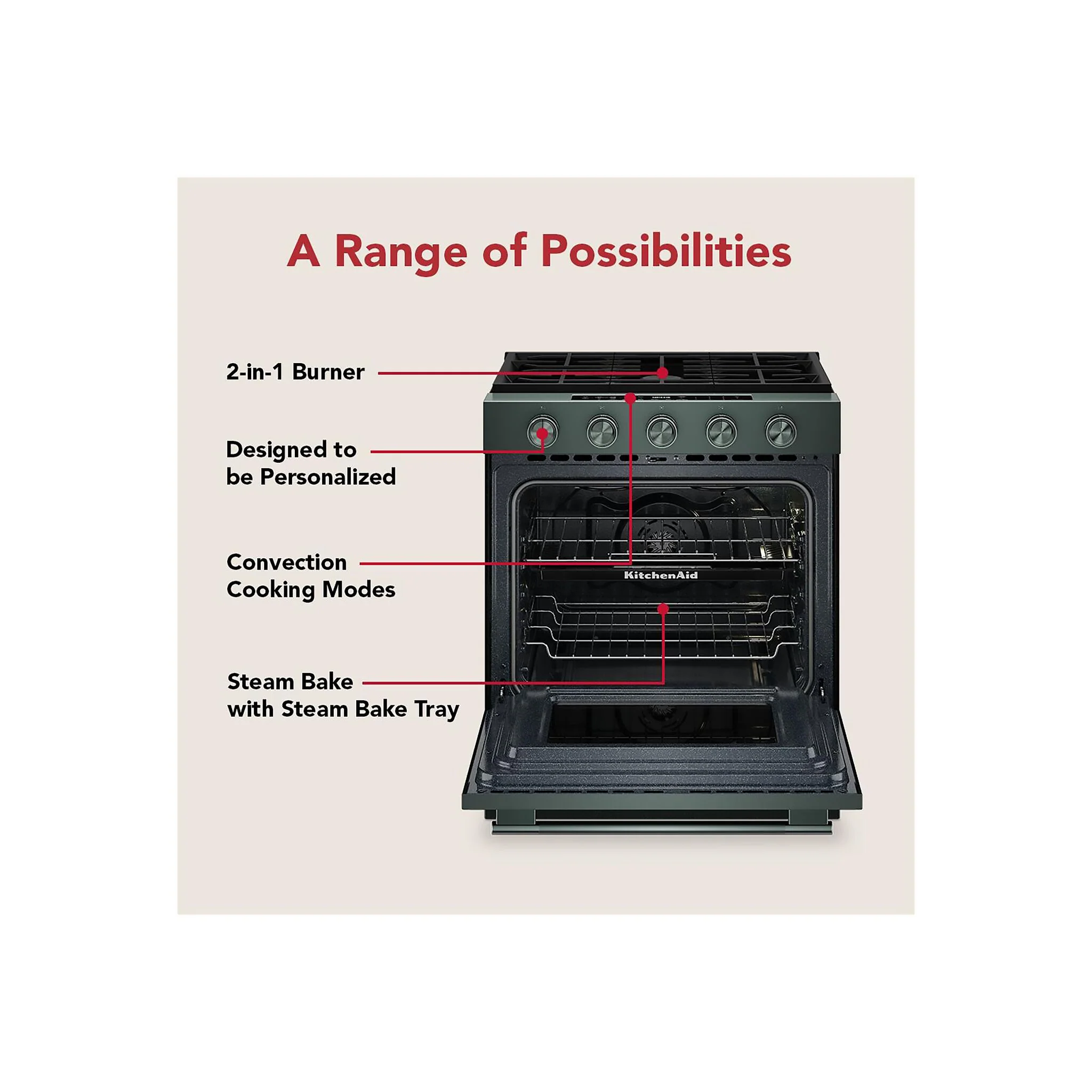 KitchenAid Juniper Slide-In Gas Convection Range (5.0 cu.ft.) - KSGS530SJP - Image 9