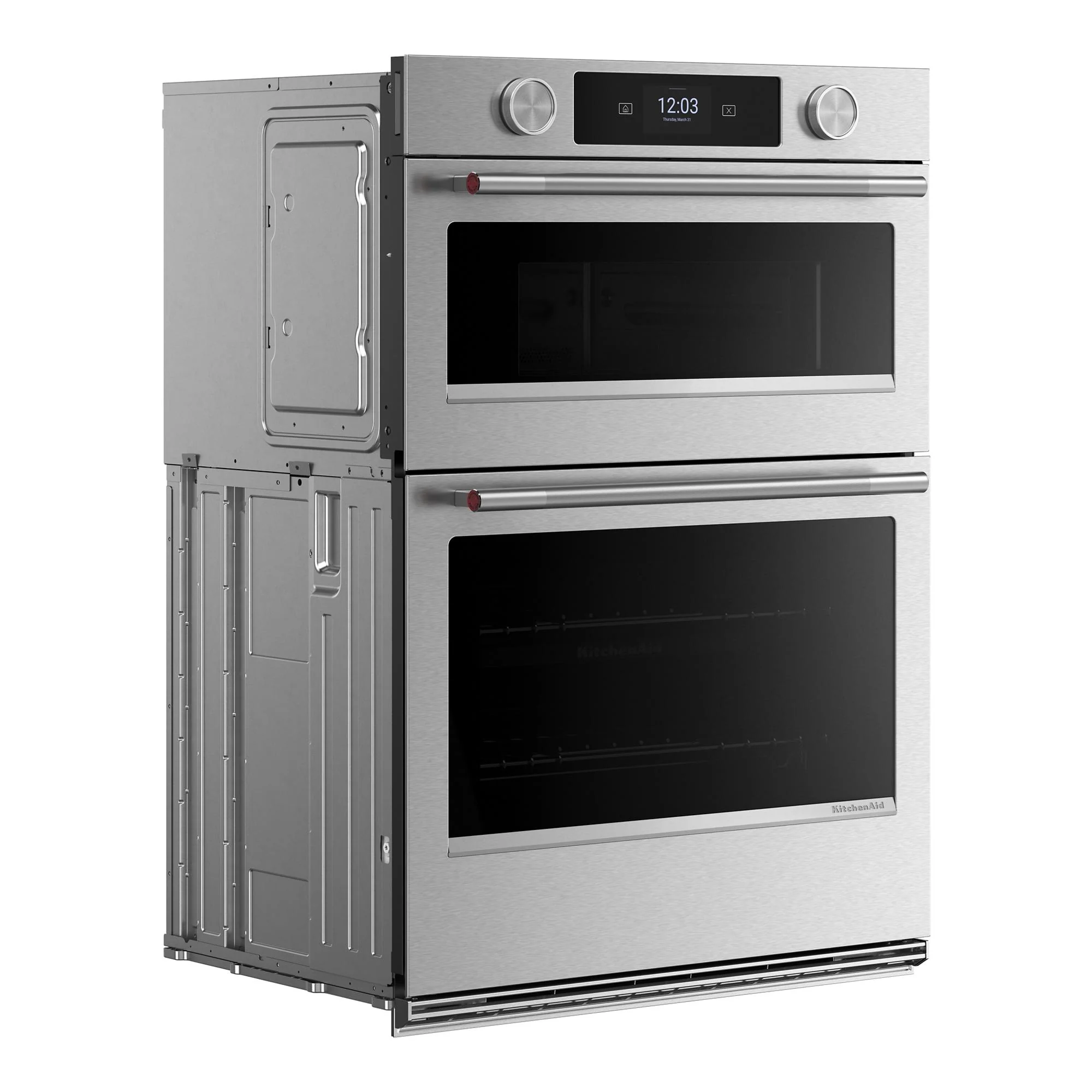 KitchenAid PrintShield Stainless 27" Wall Oven with Microwave (5.7 cu ft) - KOEC727SPS - Image 2
