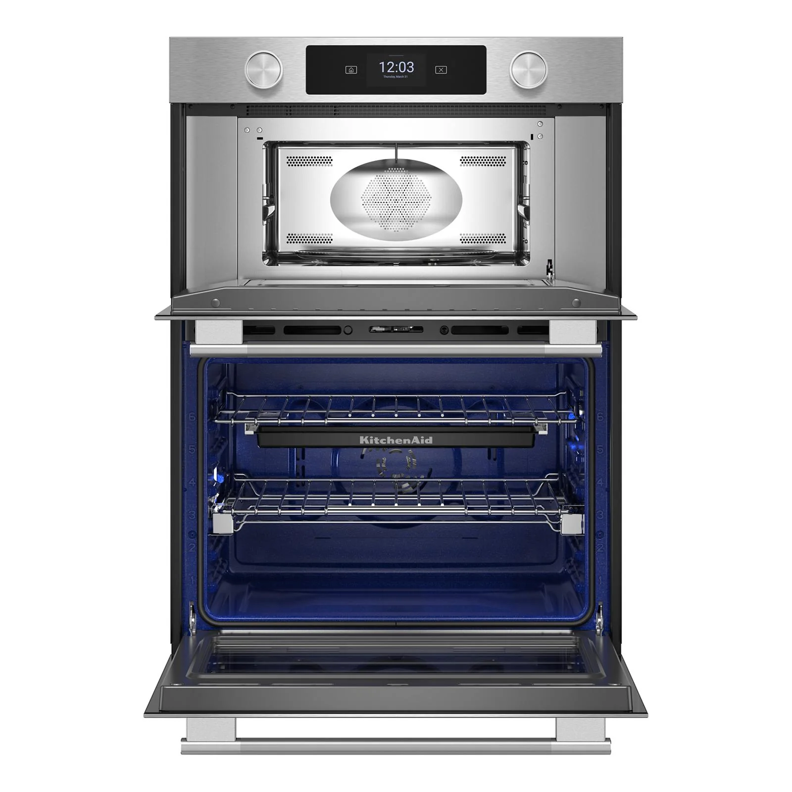 KitchenAid PrintShield Stainless 27" Wall Oven with Microwave (5.7 cu ft) - KOEC727SPS - Image 3