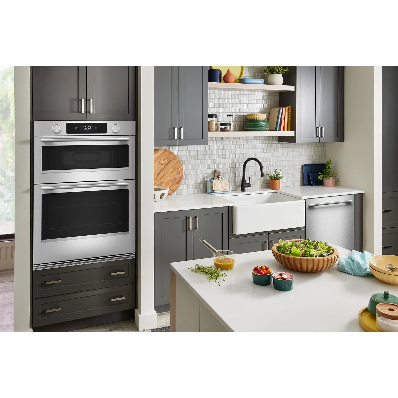 KitchenAid PrintShield Stainless 30" Wall Oven with Microwave (6.4 cu ft) - KOEC730SPS - Image 2