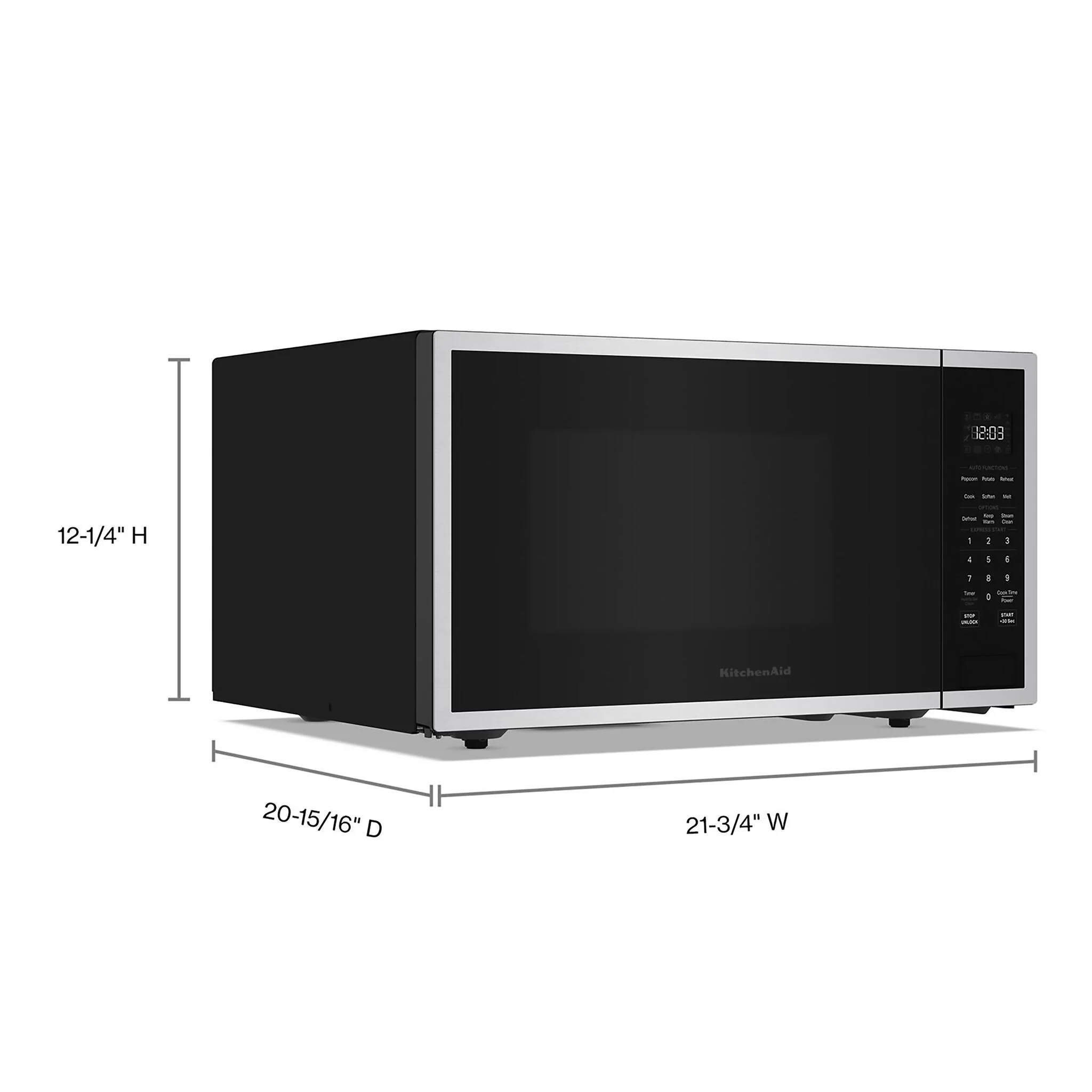 KitchenAid PrintShield Stainless Countertop Microwave (1.5 cu.ft.) - KMCS522SPS - Image 2