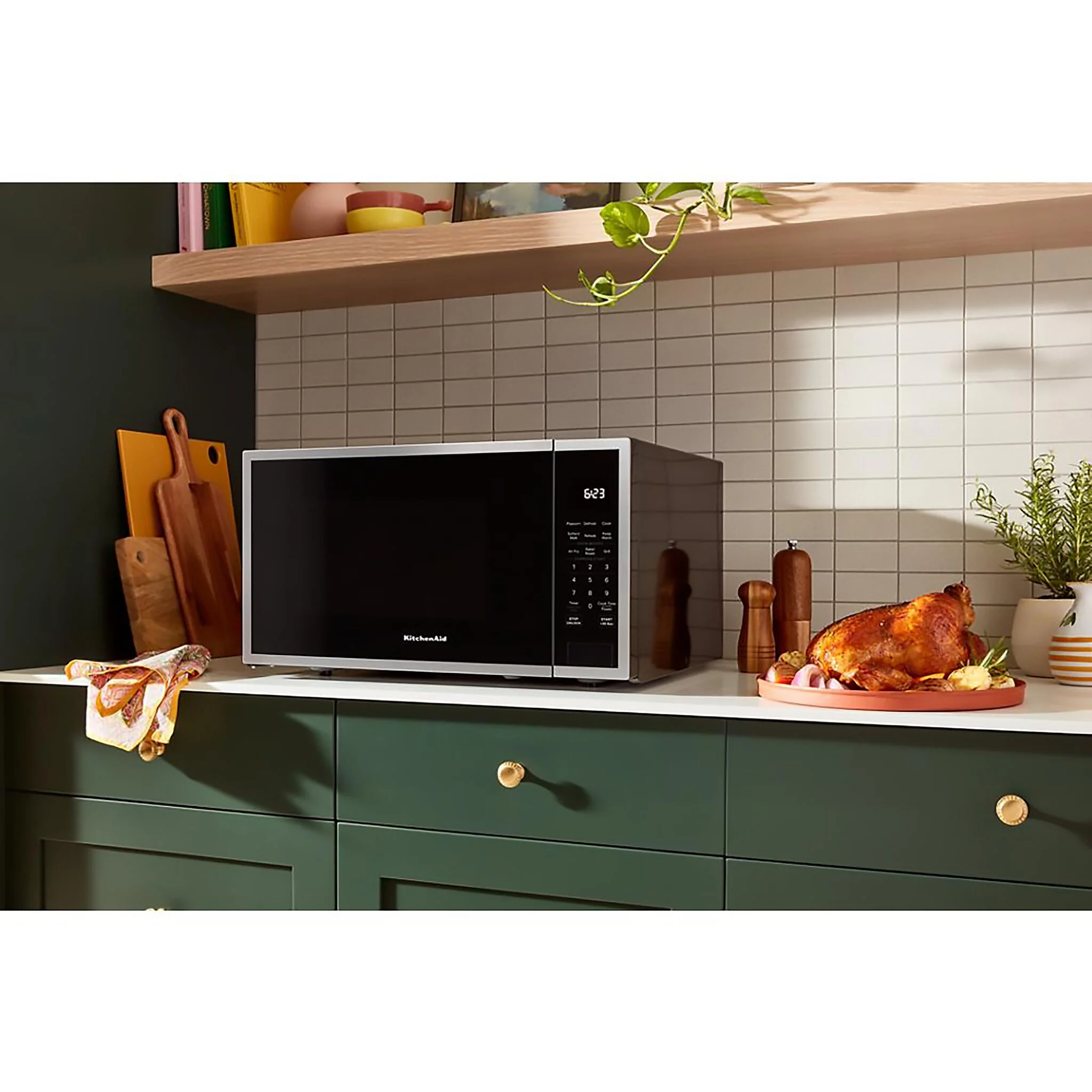 KitchenAid PrintShield Stainless Countertop Microwave (1.5 cu.ft.) - KMCS522SPS - Image 4