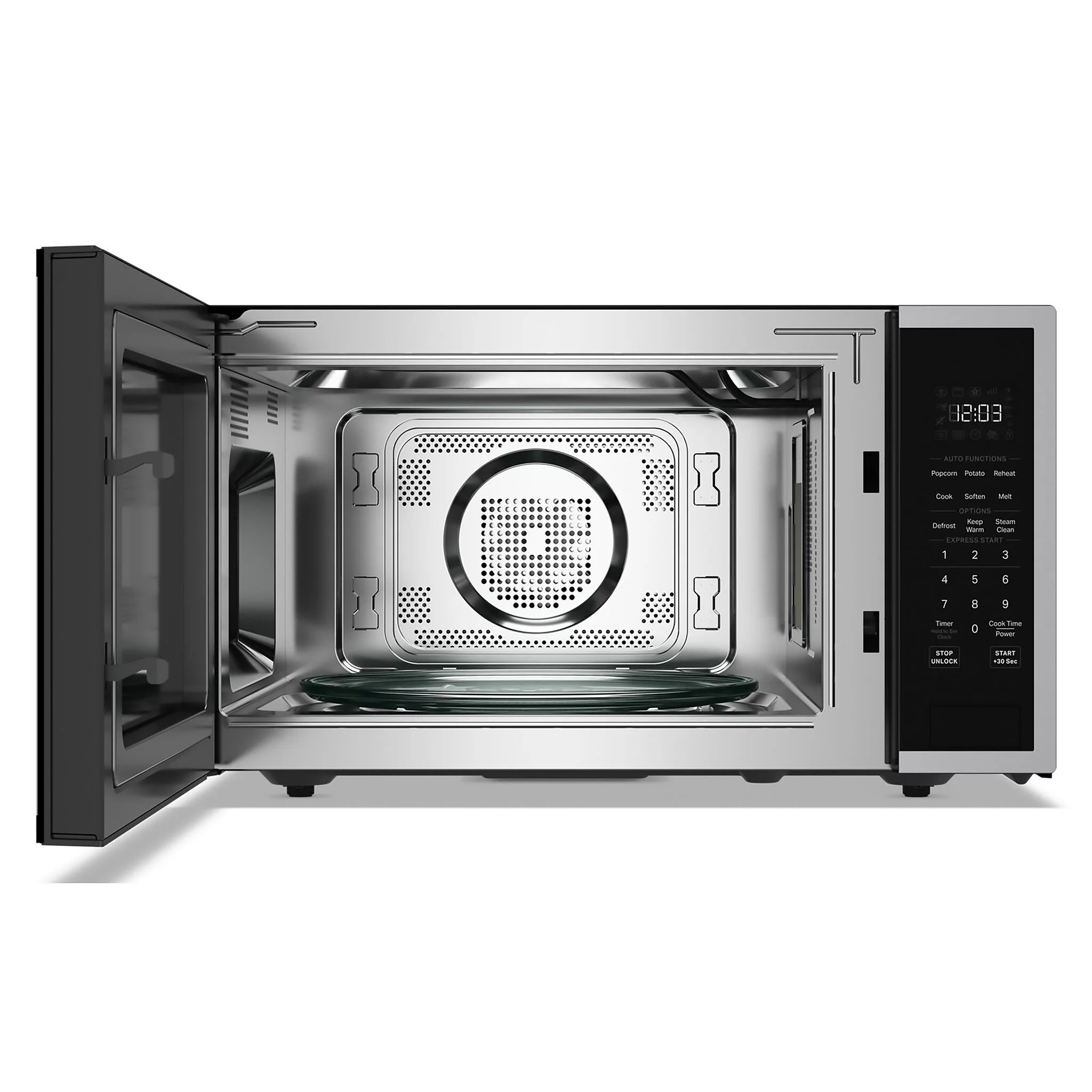 KitchenAid PrintShield Stainless Countertop Microwave 1.6 cu.ft.) - YKMCS122SPS - Image 6