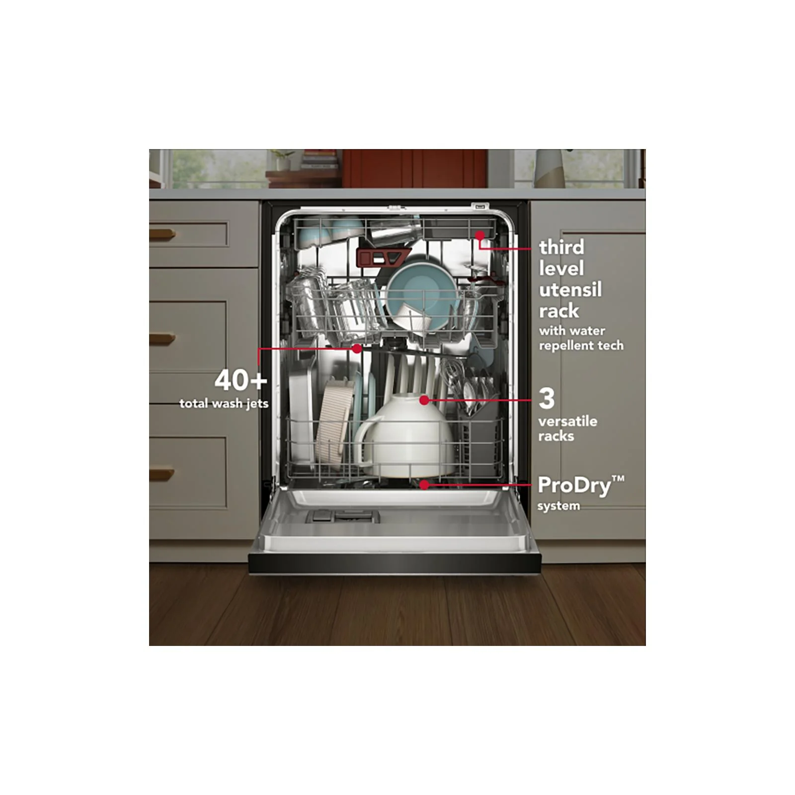KitchenAid PrintShield Stainless Dishwasher (41 dBA) - KDTS324SPS - Image 17