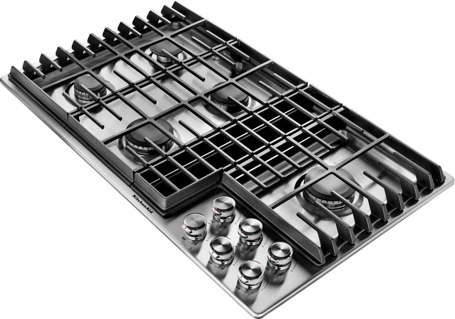 KitchenAid Stainless Steel 36" Gas Downdraft Cooktop - KCGD506GSS - Image 2