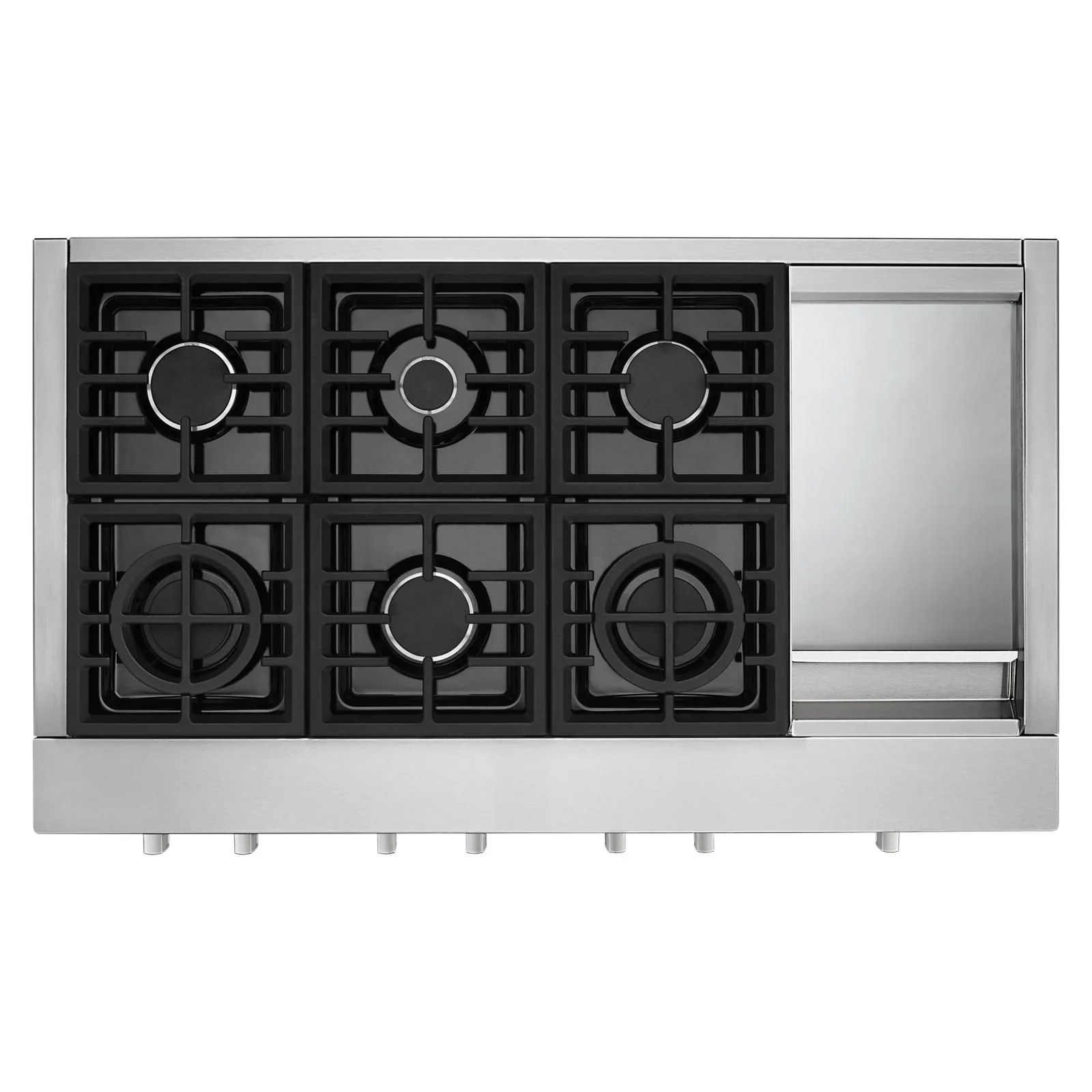 KitchenAid Stainless Steel 48" Commercial Gas Cooktop - KCGC558JSS - Image 3
